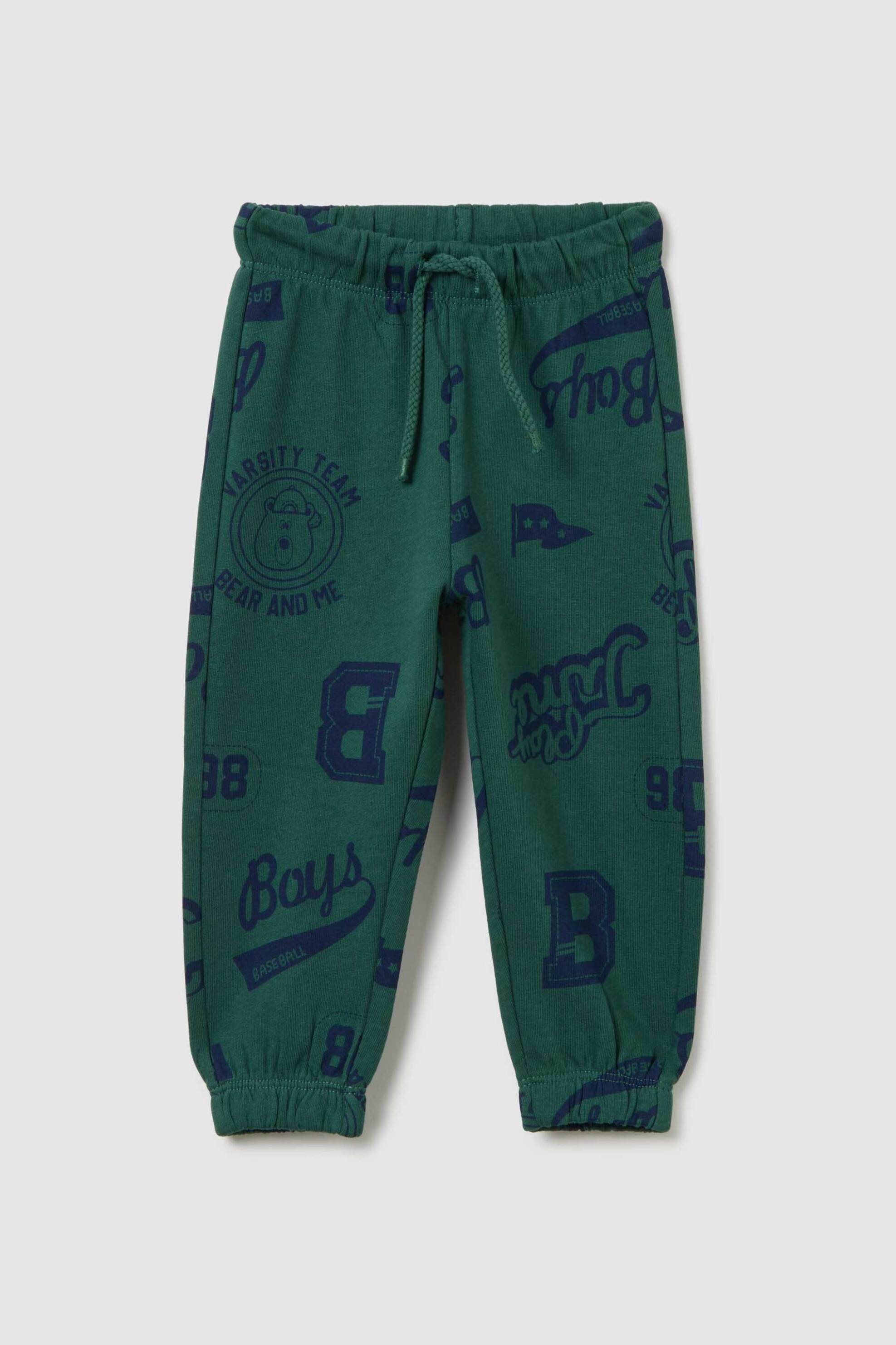 OVS βρεφικό παντελόνι φόρμας με all-over print Regular Fit - 002443195 Πράσινο