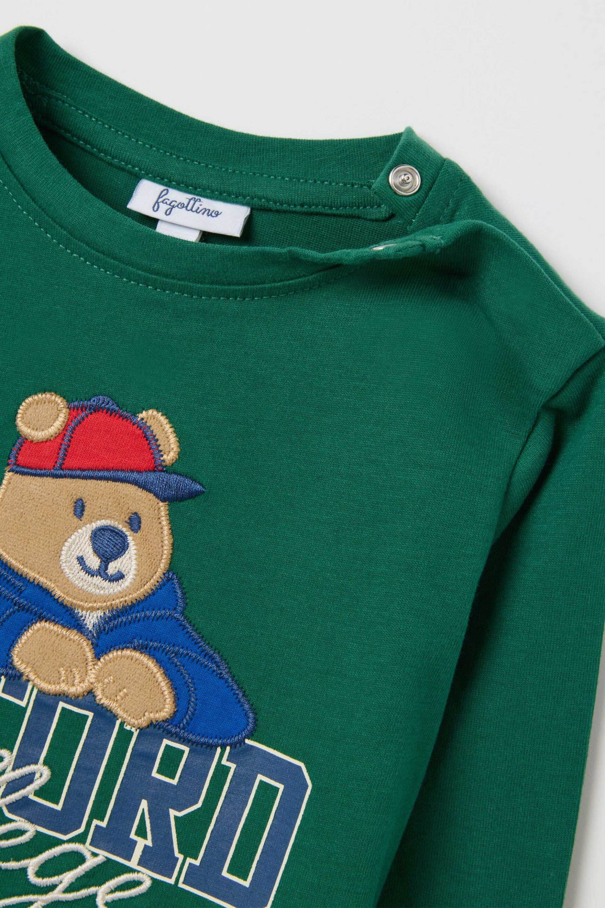 OVS βρεφική μπλούζα μακρυμάνικη με κεντημένο print Regular Fit - 002447263 Πράσινο φωτογραφία