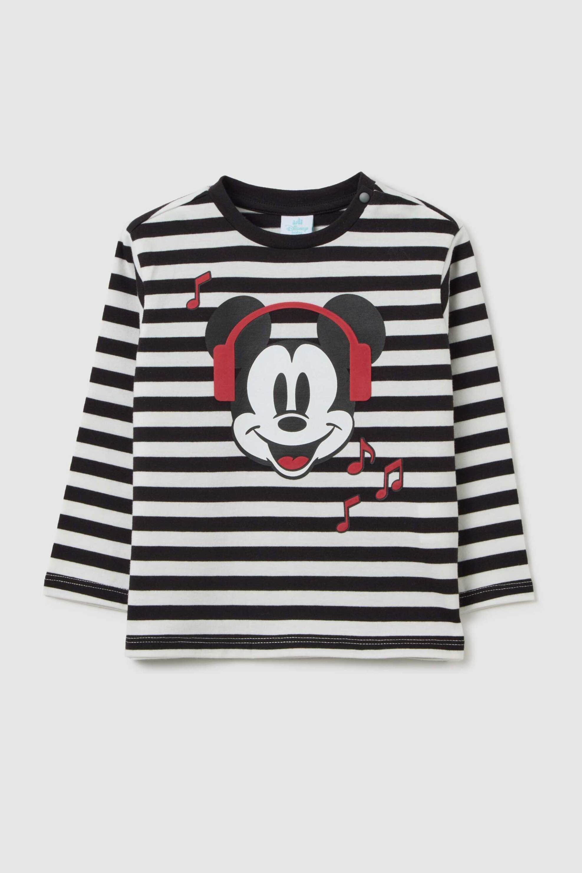 OVS βρεφική μπλούζα μακρυμάνικη με ριγέ σχέδιο Regular Fit - 002447591 Ασπρόμαυρο