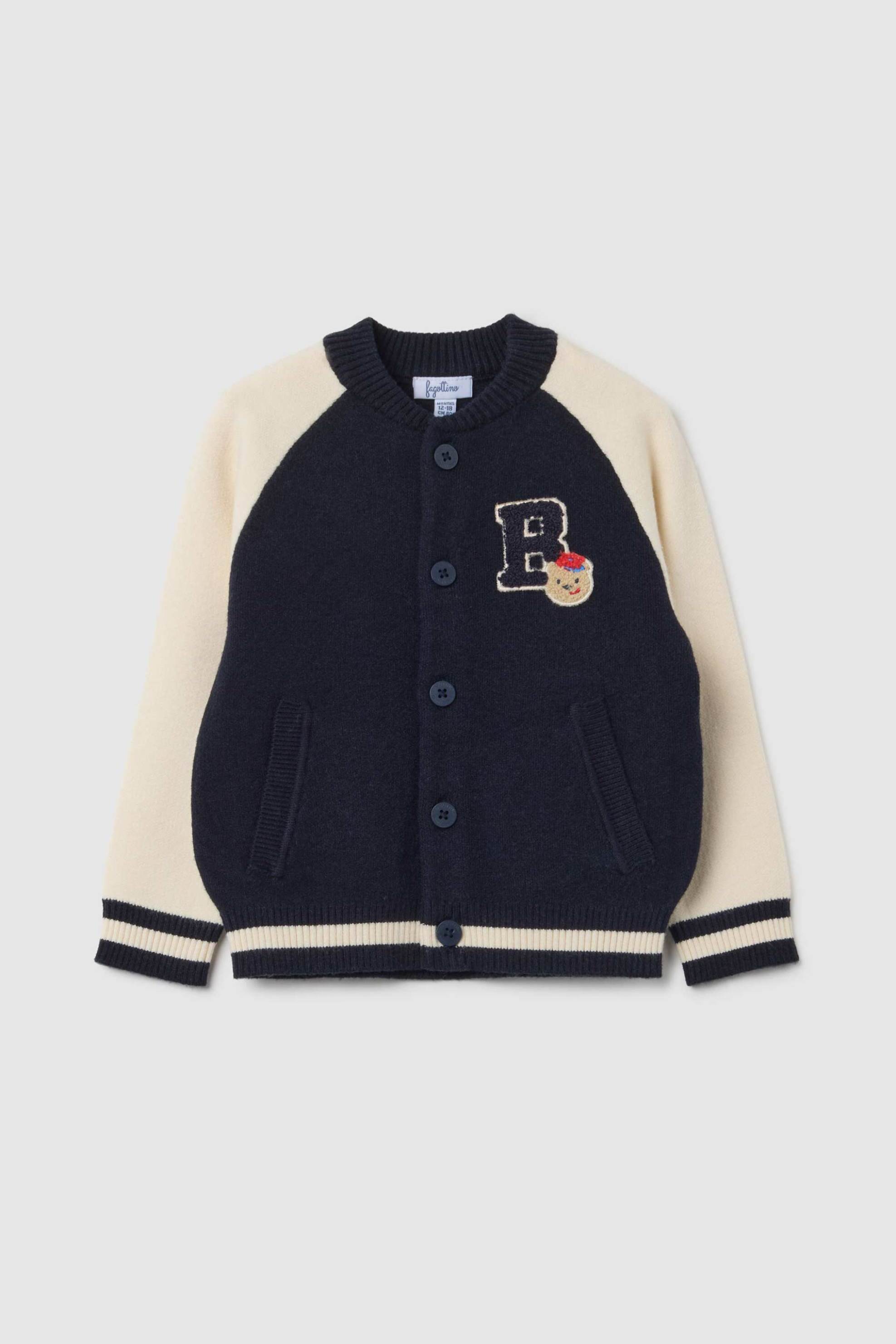 OVS βρεφική ζακέτα ribbed Regular Fit - 002415106 Μπλε Σκούρο