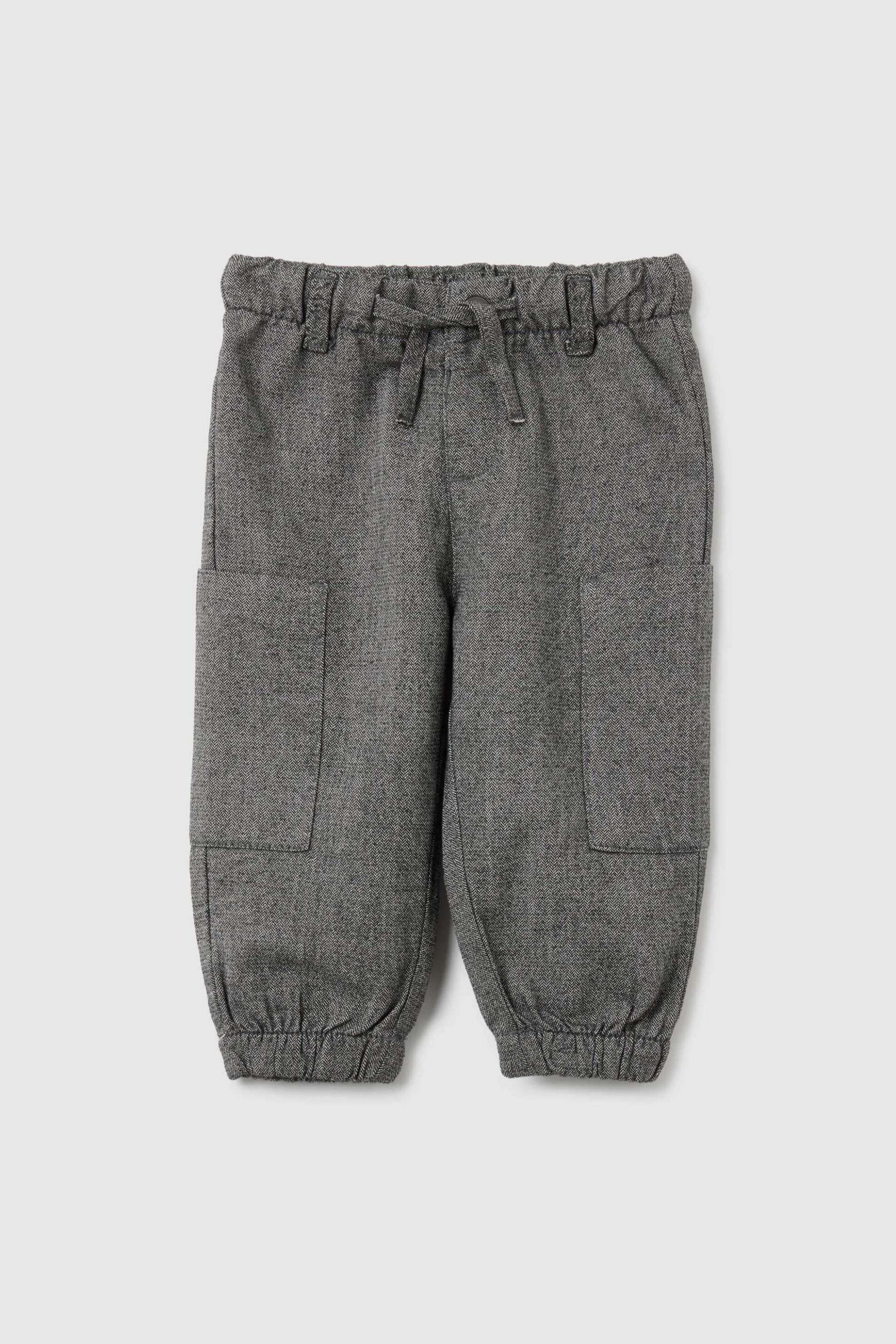 OVS βρεφικό παντελόνι φόρμας μονόχρωμο με ελαστική μέση Regular Fit - 002447535 Γκρι