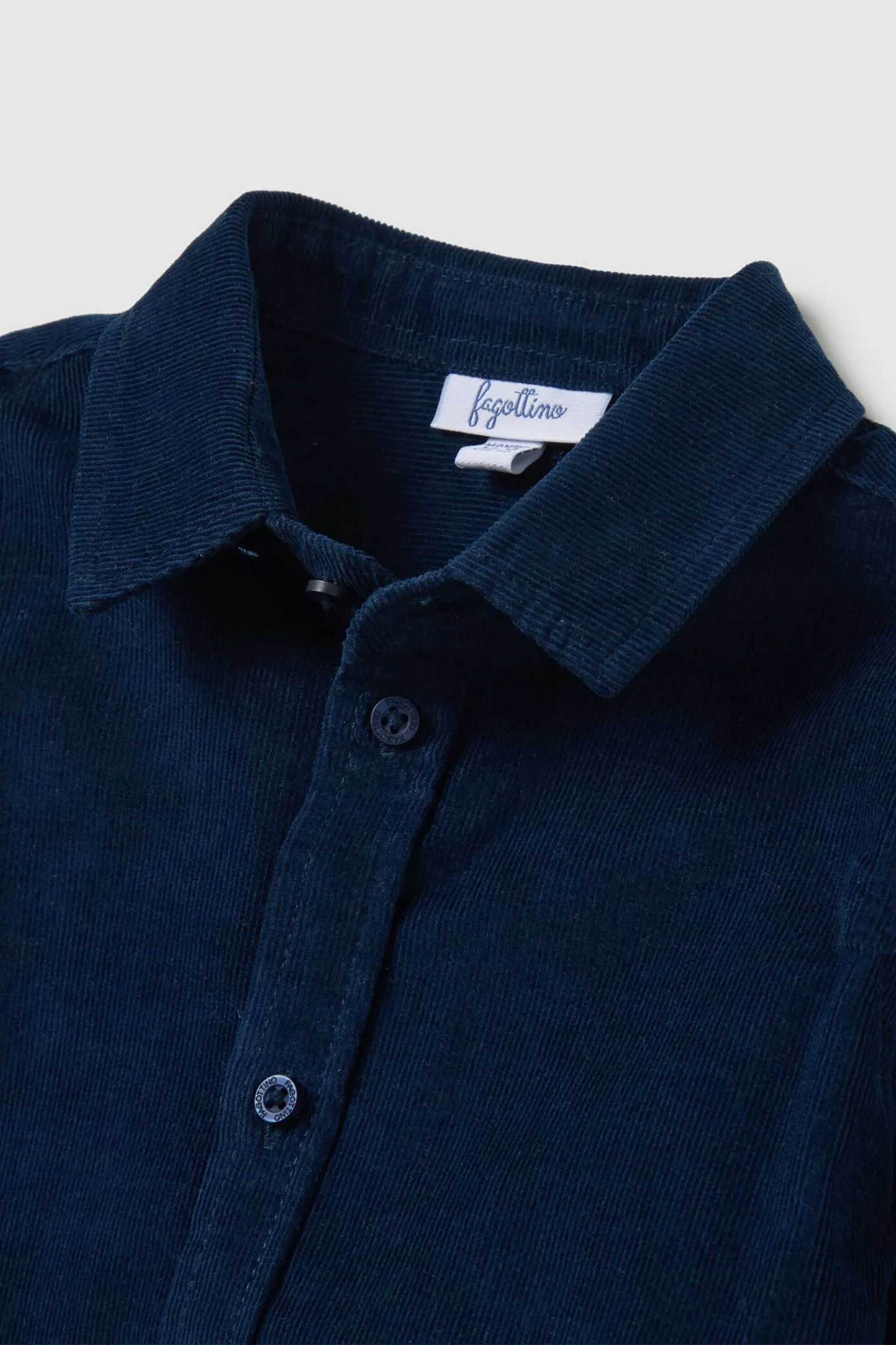 OVS βρεφικό πουκάμισο κοτλέ Regular Fit - 002458632 Μπλε Σκούρο φωτογραφία