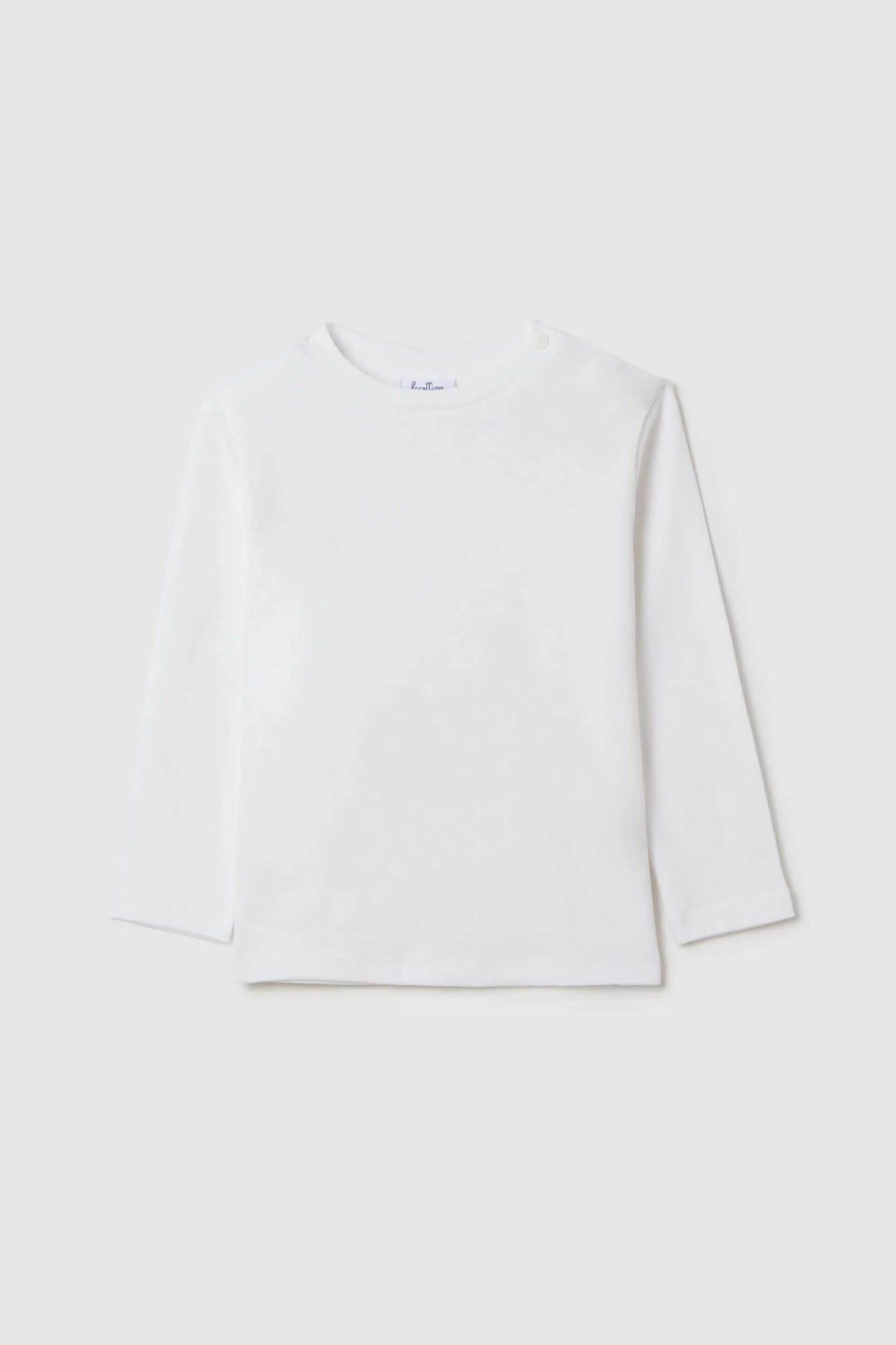 OVS βρεφική μπλούζα μακρυμάνικη μονόχρωμη Regular Fit - 002478966 Λευκό
