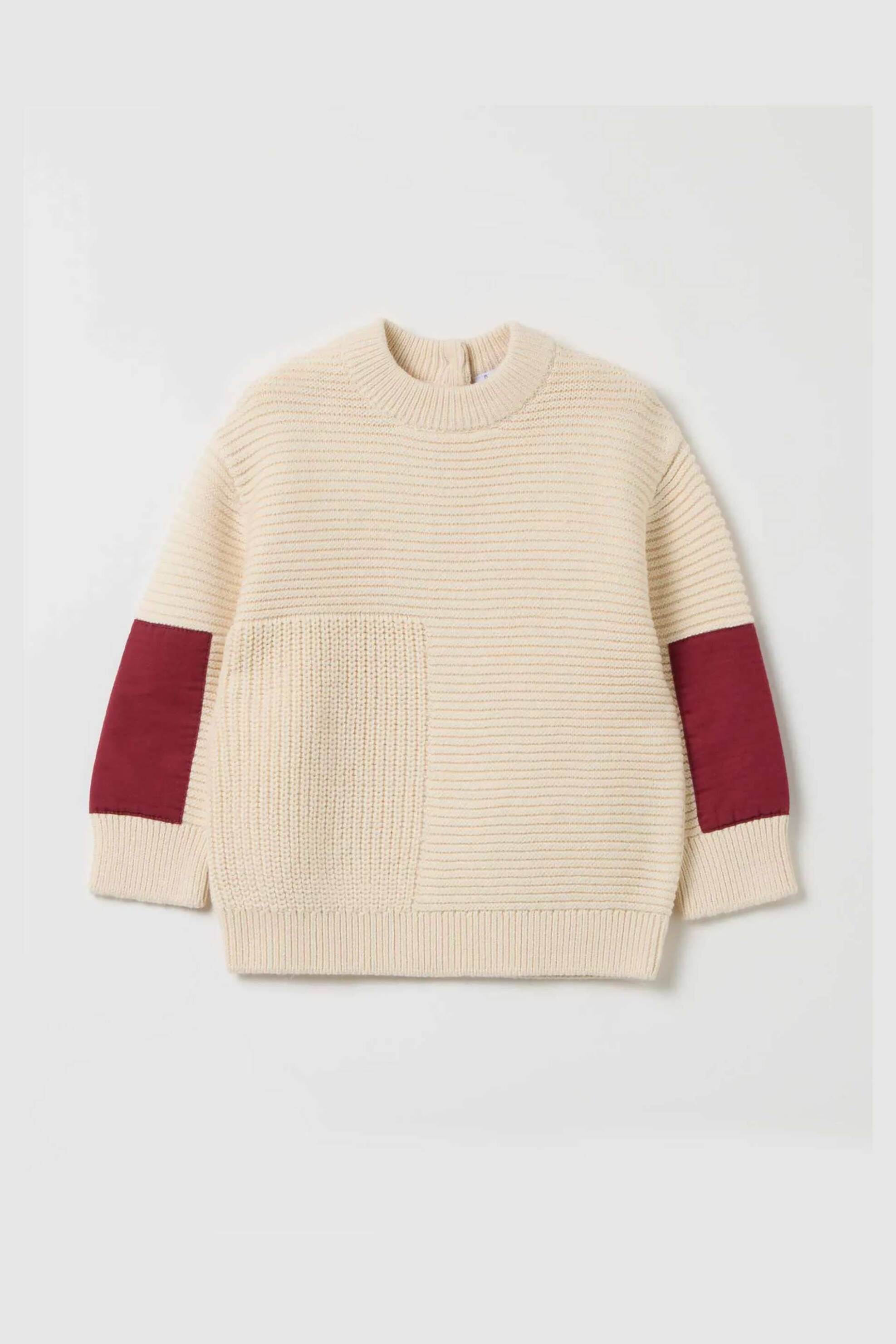 OVS βρεφική πλεκτή μπλούζα με σχέδιο στην πλέξη - 002458645 Μπεζ