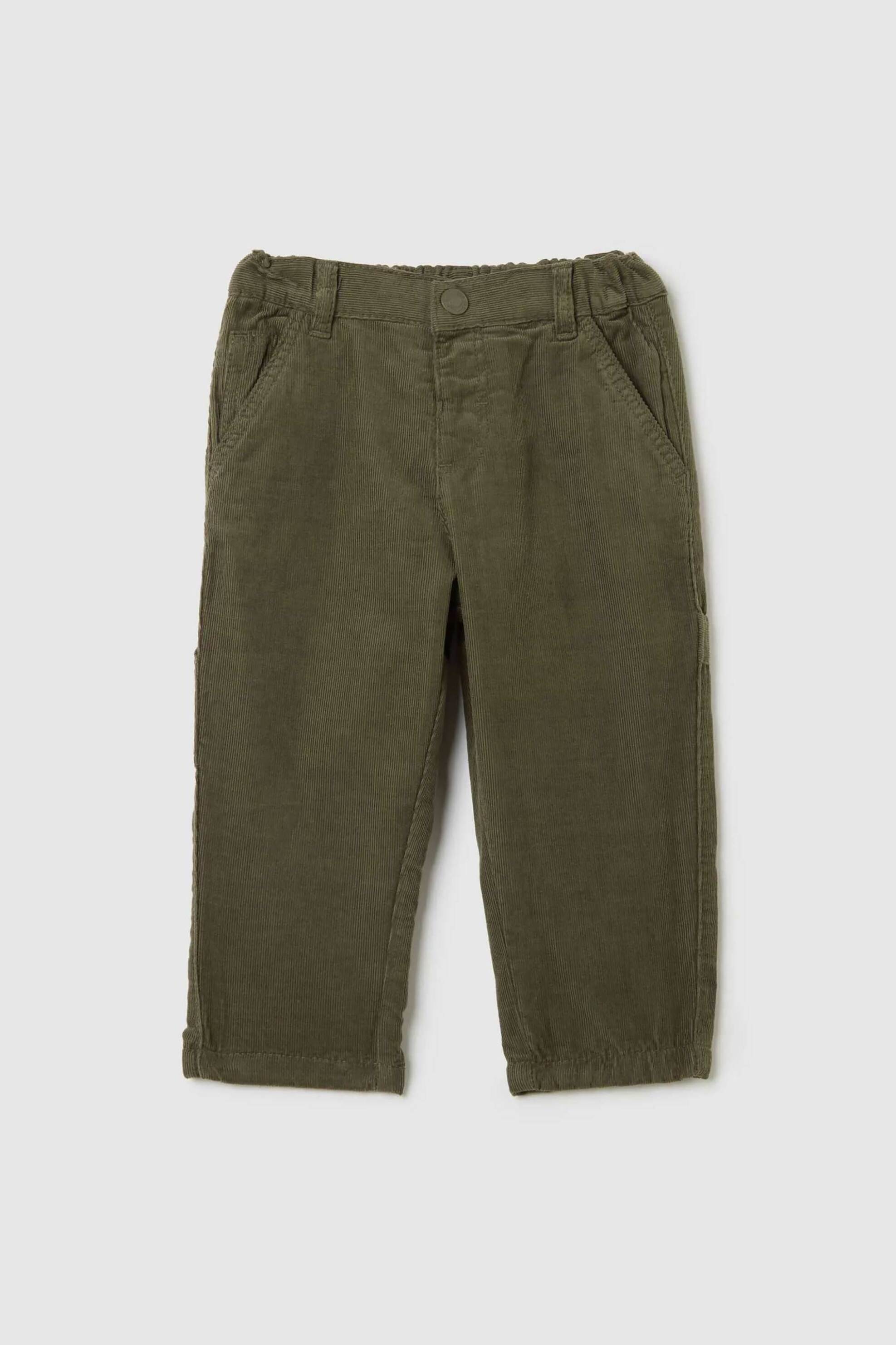 OVS βρεφικό παντελόνι κοτλέ με ελαστική μέση Regular Fit - 002459609 Πράσινο