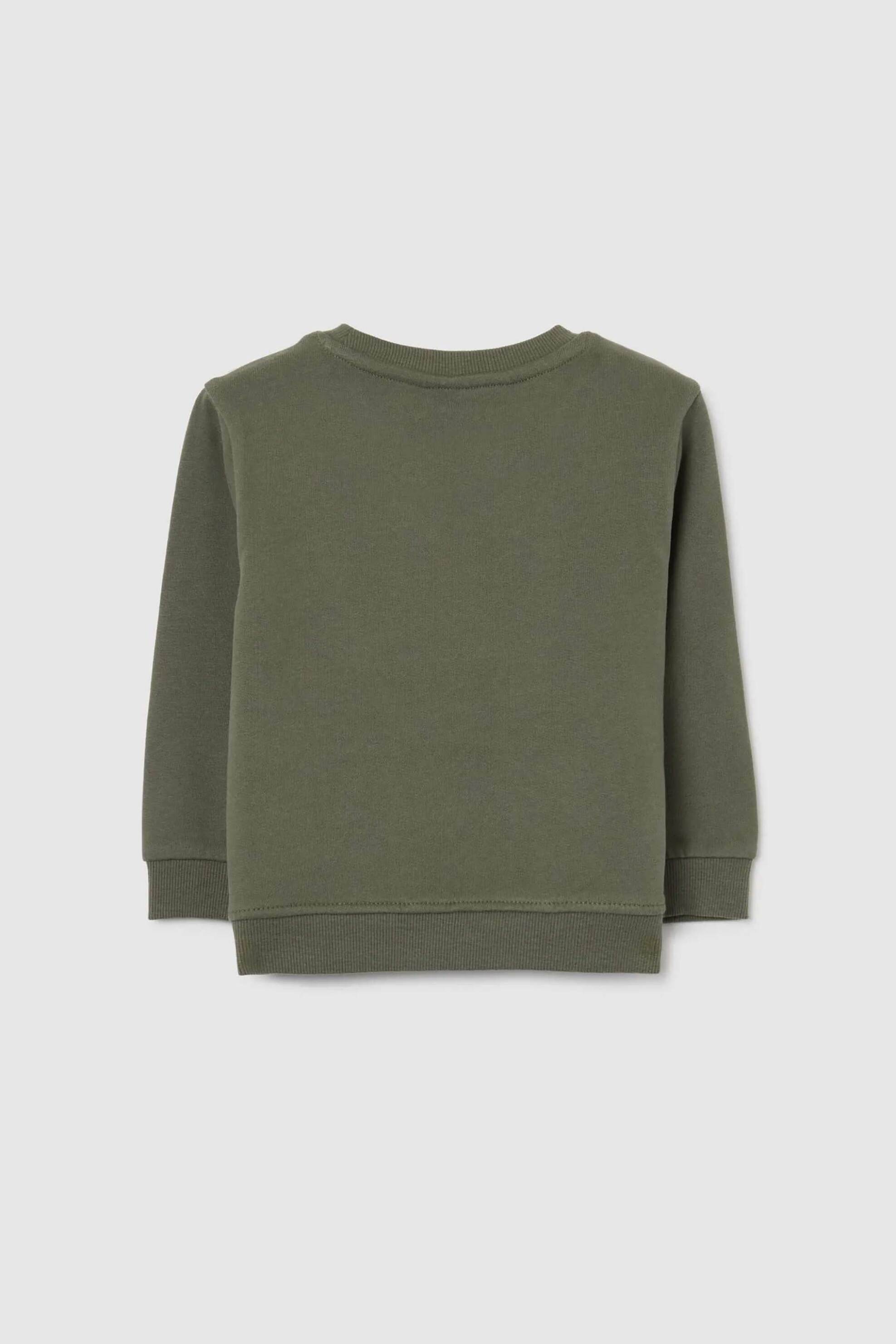 OVS βρεφική μπλούζα φούτερ με print Regular Fit - 002479030 Πράσινο φωτογραφία