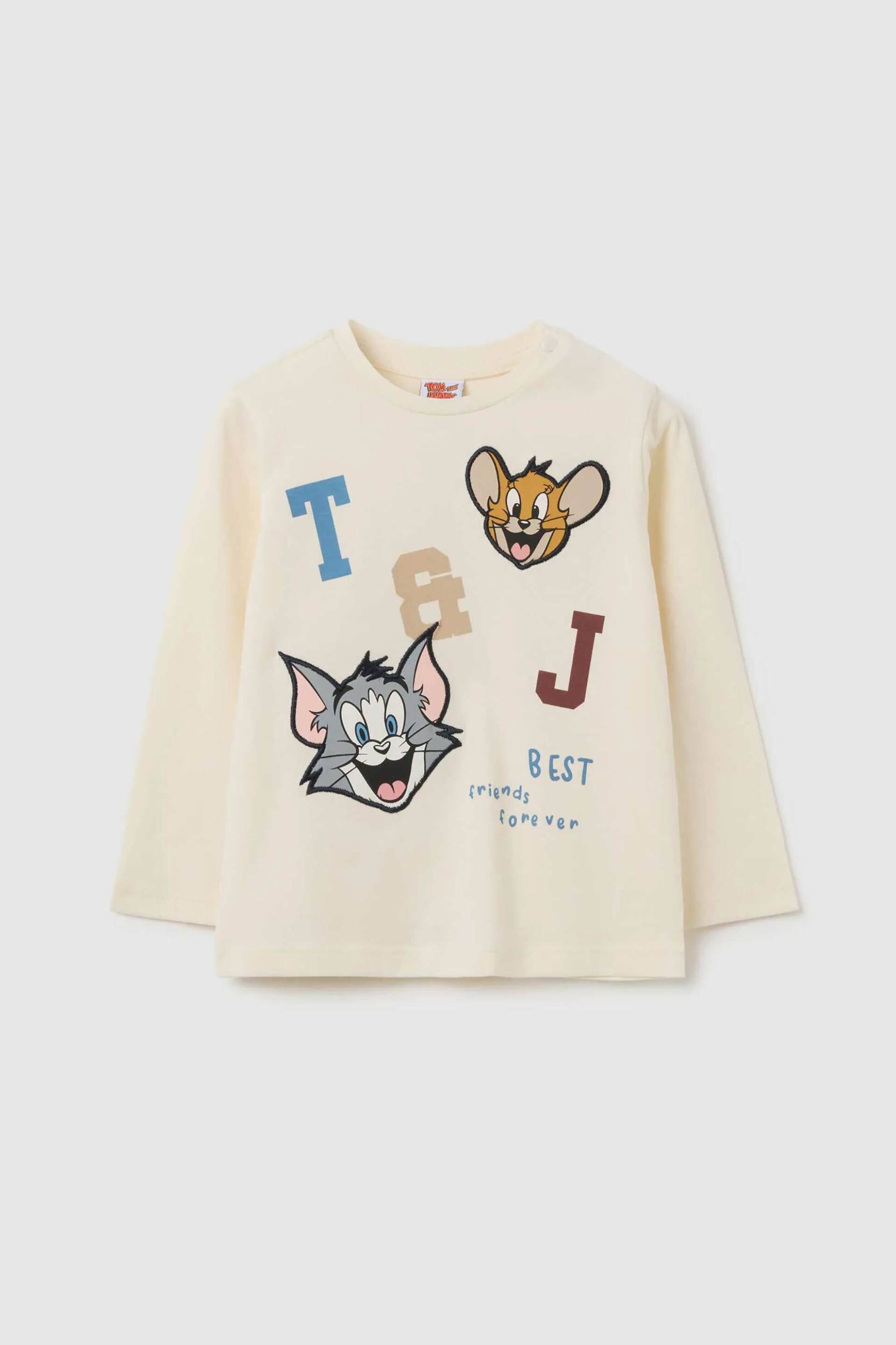 OVS βρεφική μακρυμάνικη μπλούζα με print Regular Fit - 002464965 Κρέμ