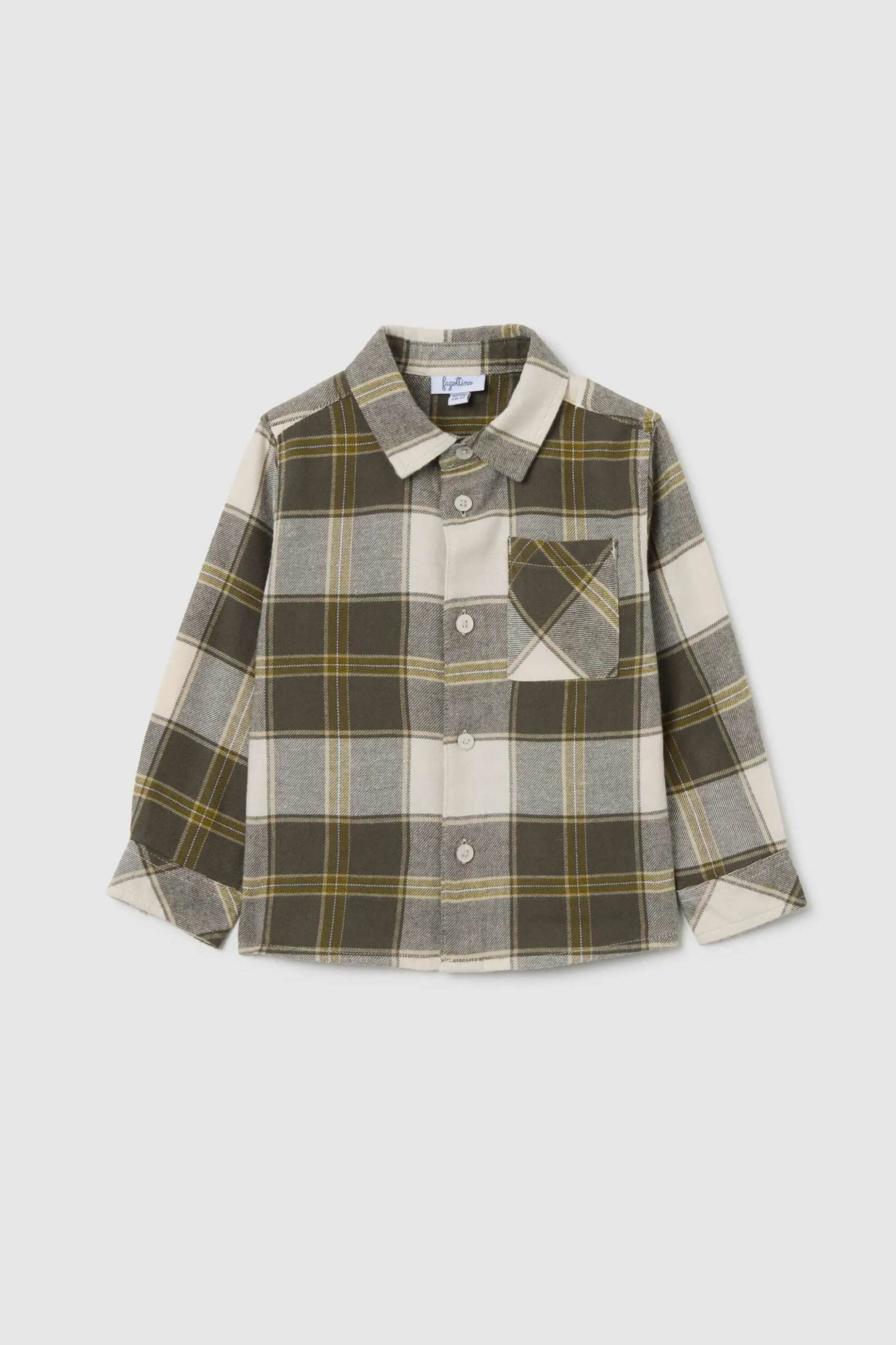 OVS KIDS OVS βρεφικό πουκάμισο με καρό σχέδιο Regular Fit - 002475483 Ανθρακί