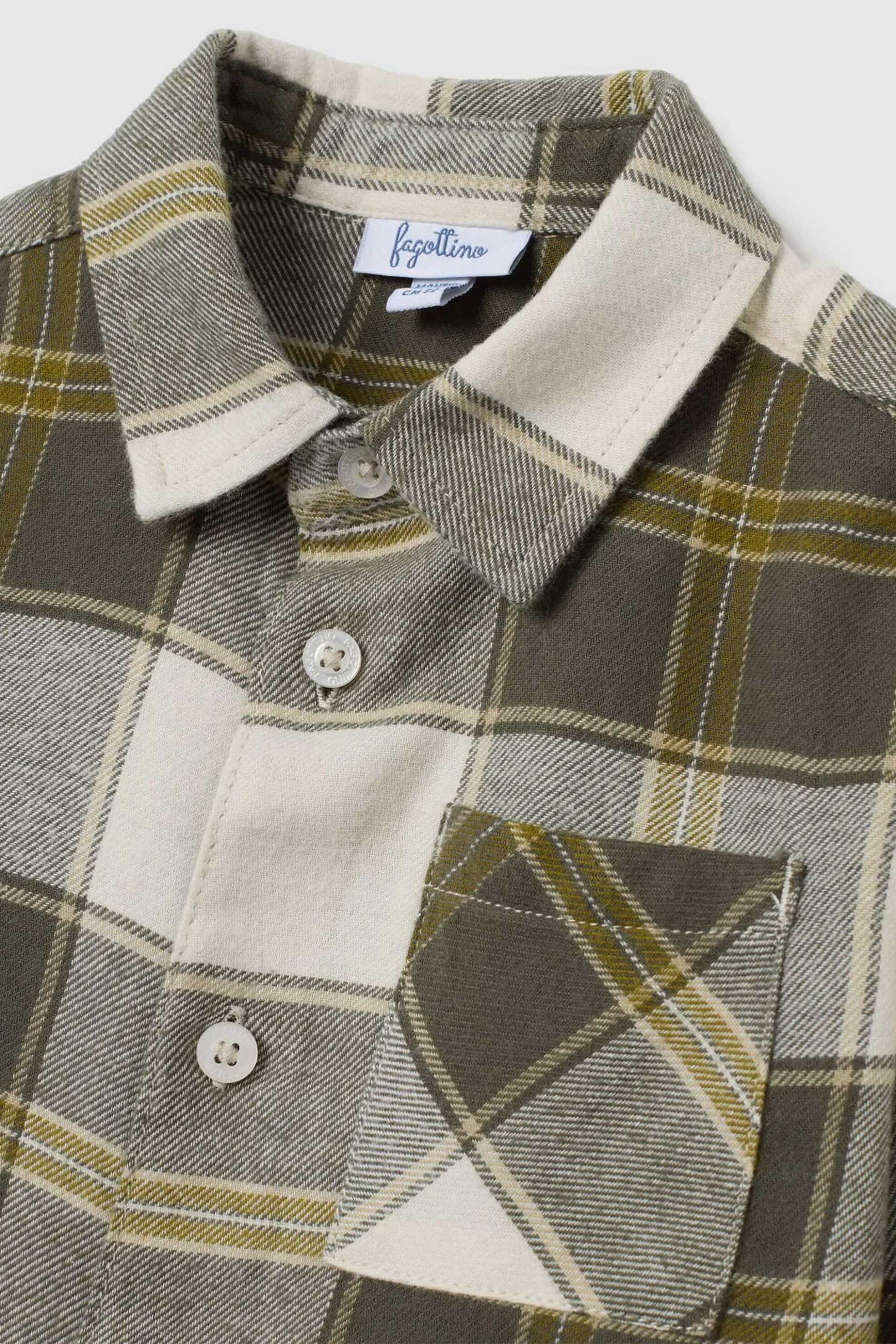 OVS βρεφικό πουκάμισο με καρό σχέδιο Regular Fit - 002475483 Ανθρακί φωτογραφία