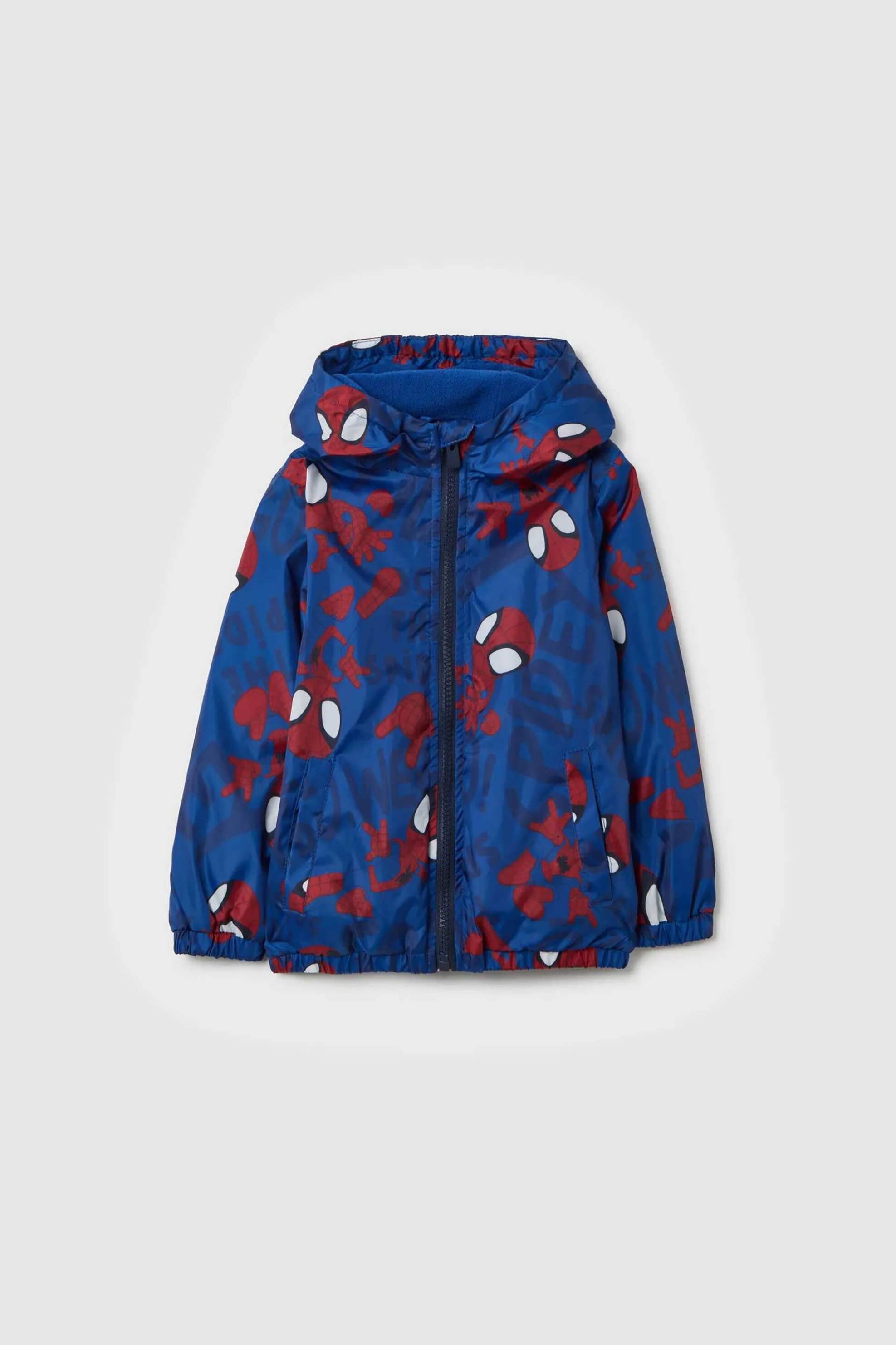 OVS βρεφικό μπουφάν με all-over print spider-man και κουκούλα - 002415093 Μπλε Σκούρο