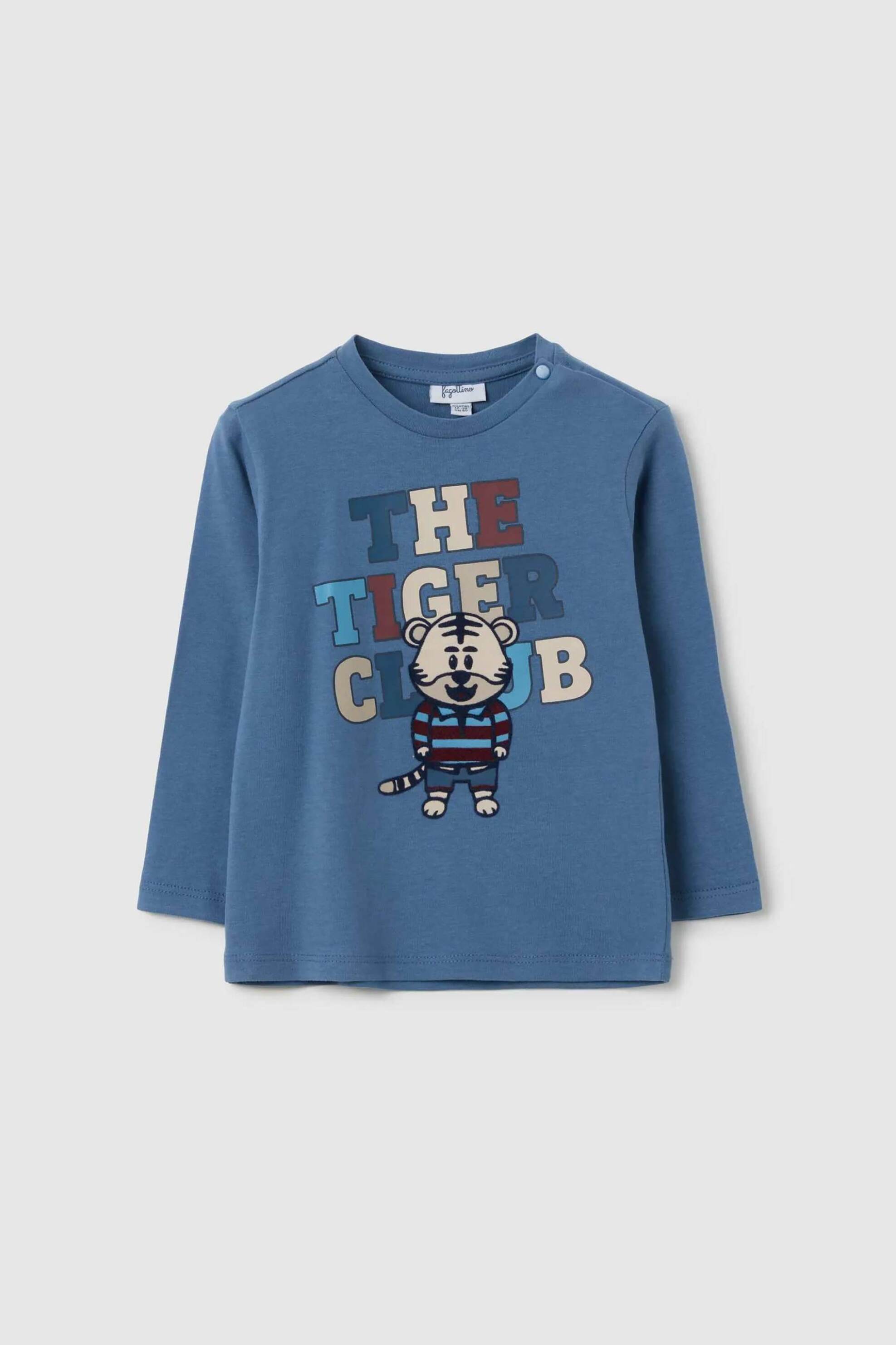 OVS βρεφική μακρυμάνικη μπλούζα με print Regular Fit - 002475473 Μπλε