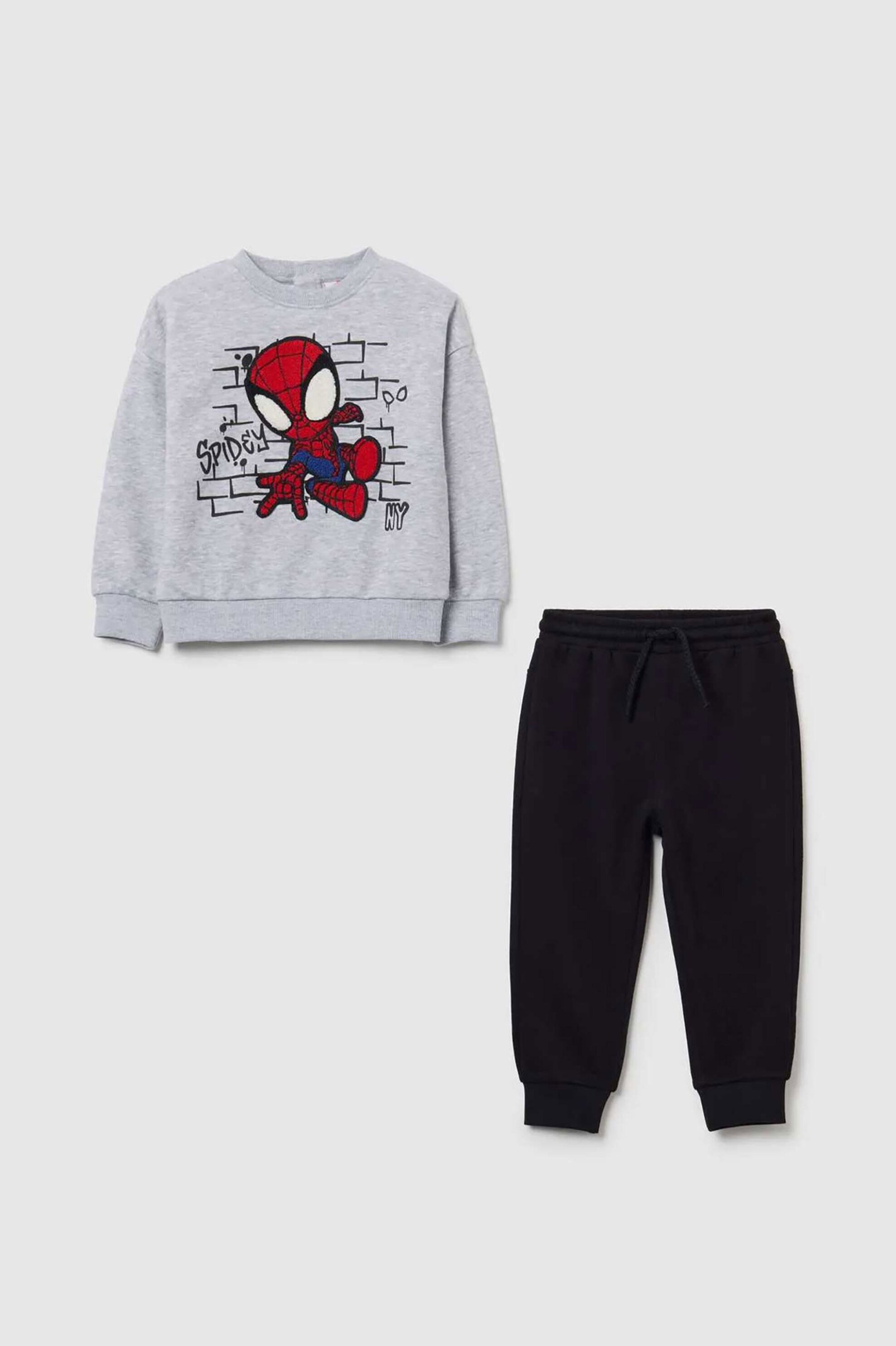 OVS βρεφικό σετ μπλούζα φούτερ με παντελόνι φόρμας Regular Fit (2 τεμάχια) - 002483517 Γκρι