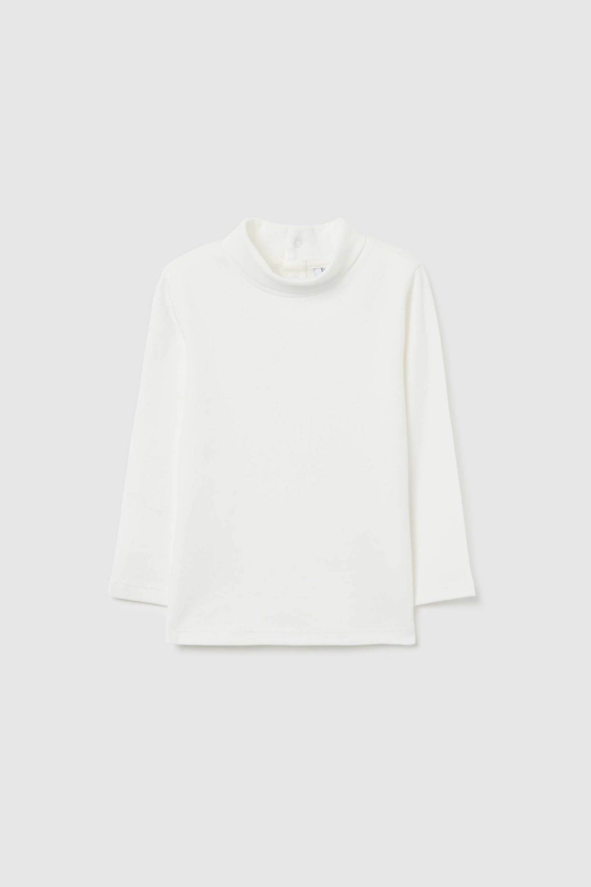 OVS βρεφική μακρυμάνικη μπλούζα ζιβάγκο μονόχρωμη Regular Fit - 002491746 Λευκό