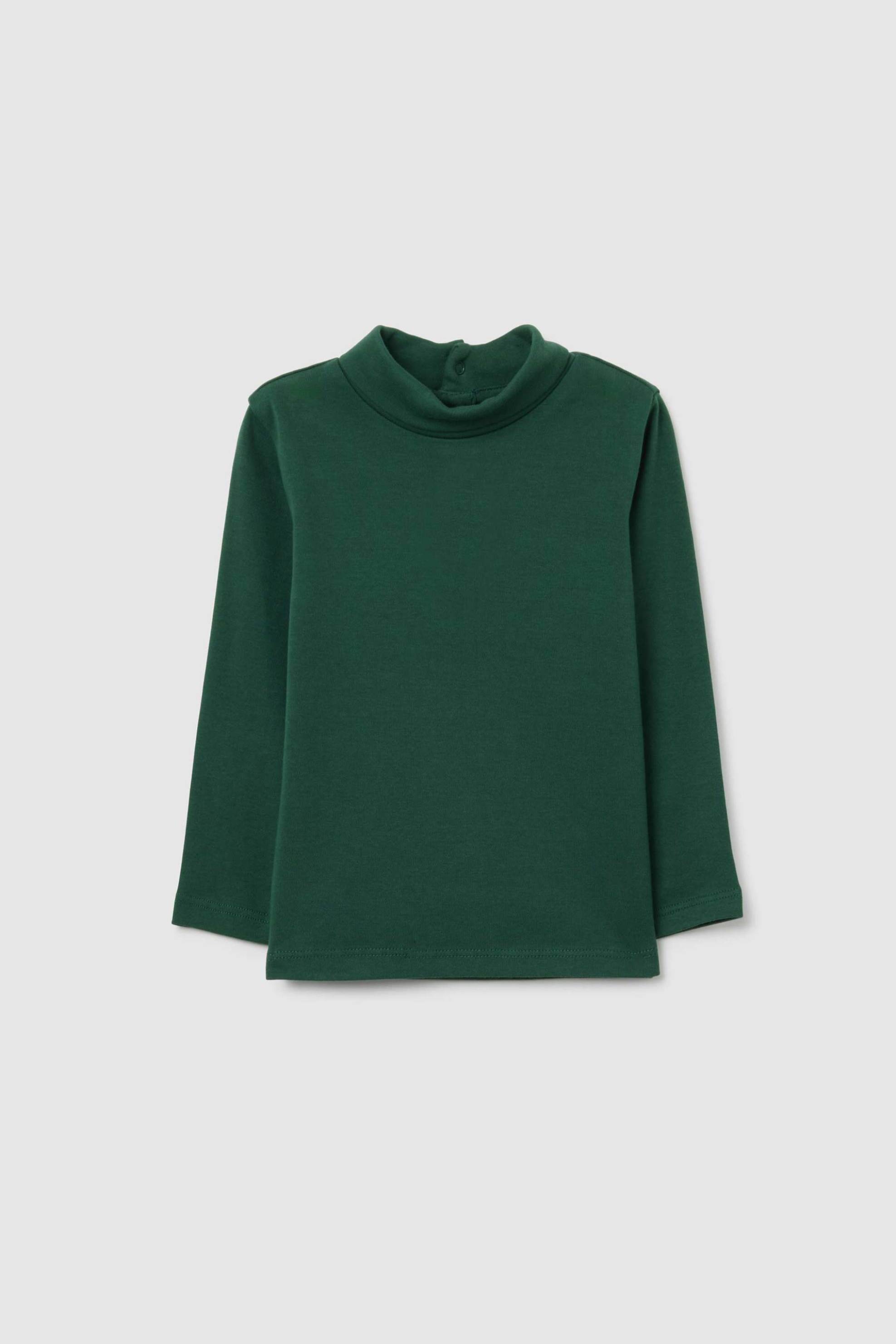 OVS βρεφική μακρυμάνικη μπλούζα ζιβάγκο μονόχρωμη Regular Fit - 002491751 Πράσινο