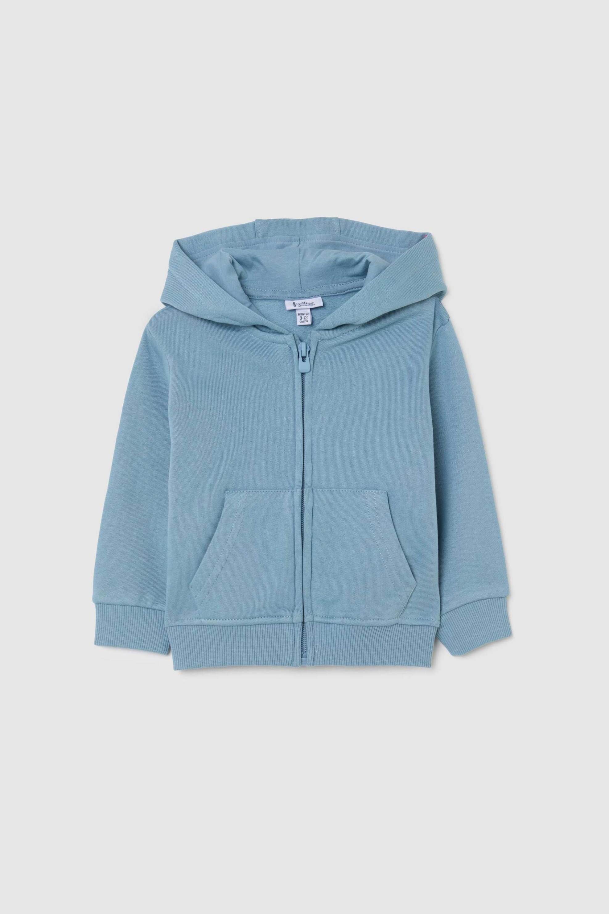 OVS βρεφική ζακέτα φούτερ με κουκούλα Regular Fit - 002488461 Γαλάζιο