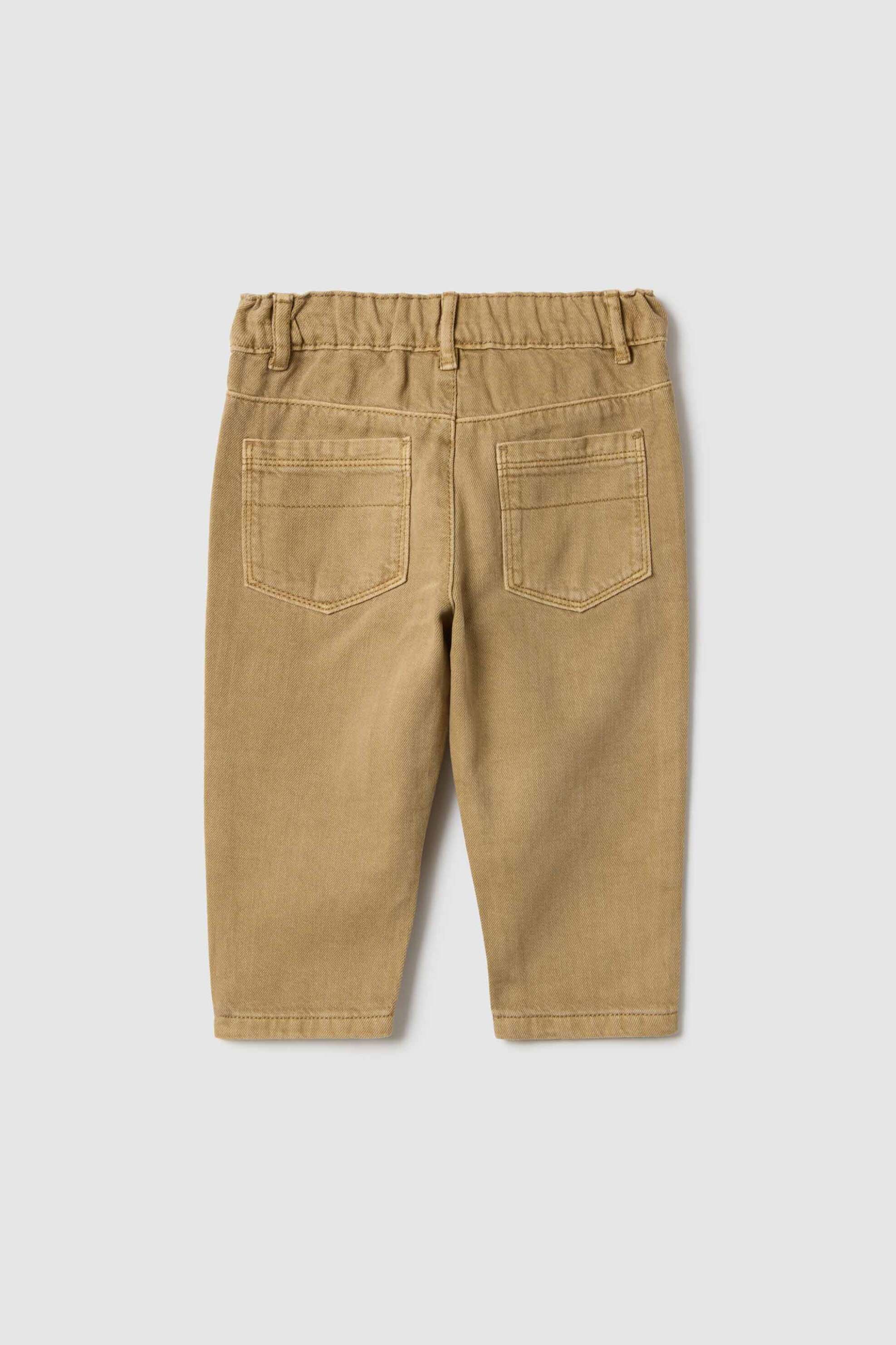 OVS βρεφικό τζιν παντελόνι με ελαστική μέση Regular Fit - 002515764 Μπεζ φωτογραφία