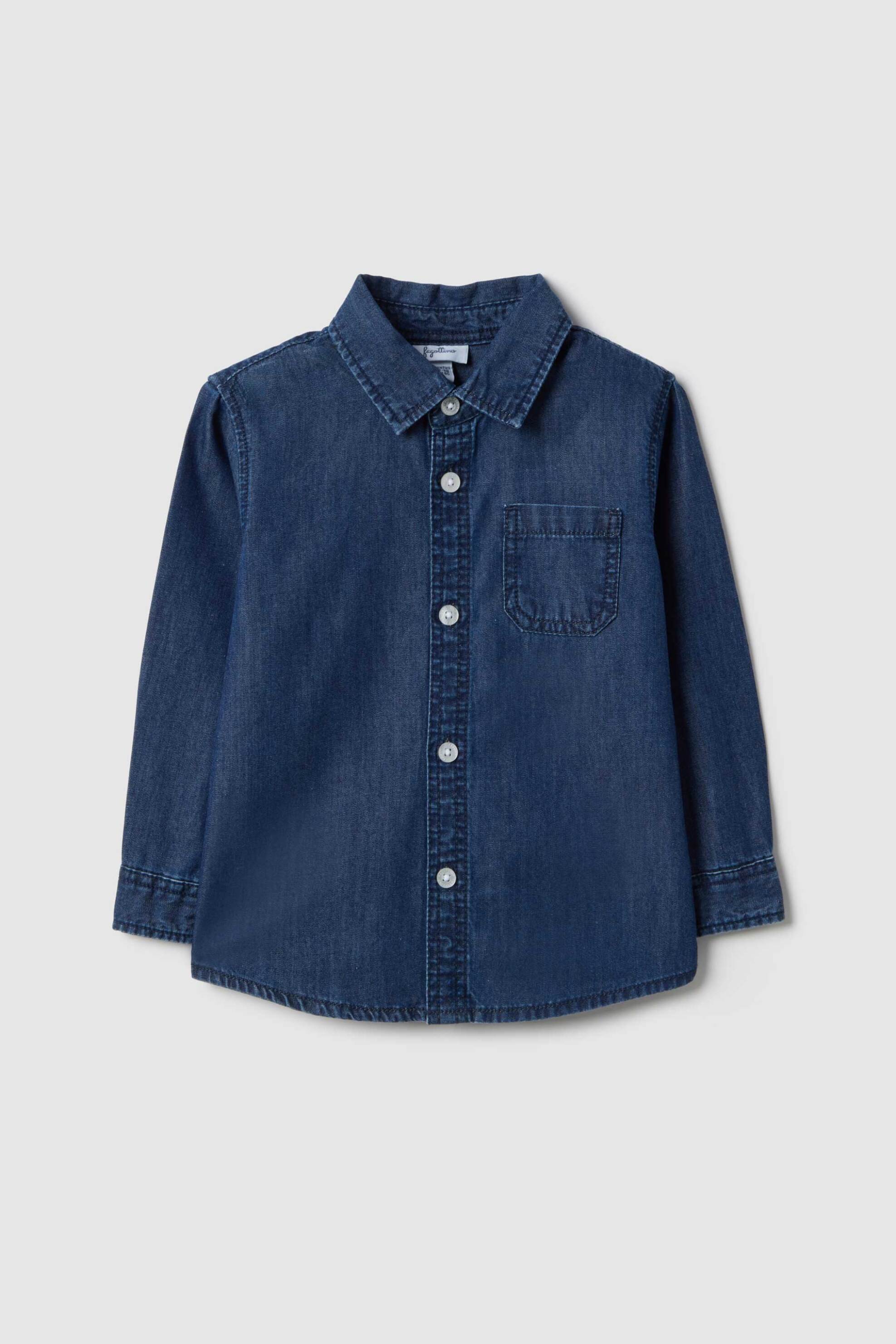 OVS βρεφικό denim πουκάμισο Regular Fit - 002554185 Denim Blue Σκούρο