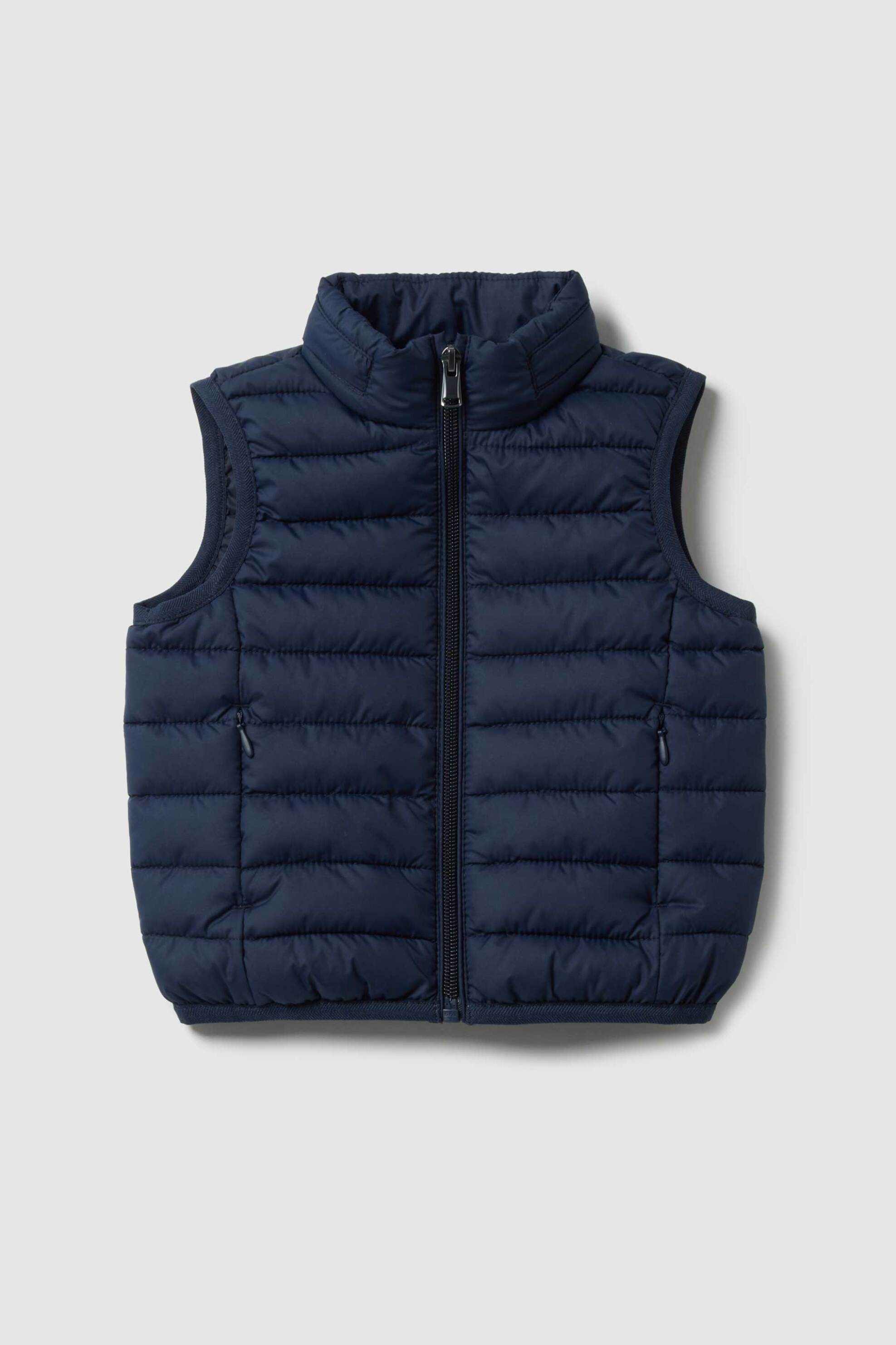 OVS βρεφικό γιλέκο μπουφάν μονόχρωμο Regular Fit - 002513552 Μπλε Σκούρο