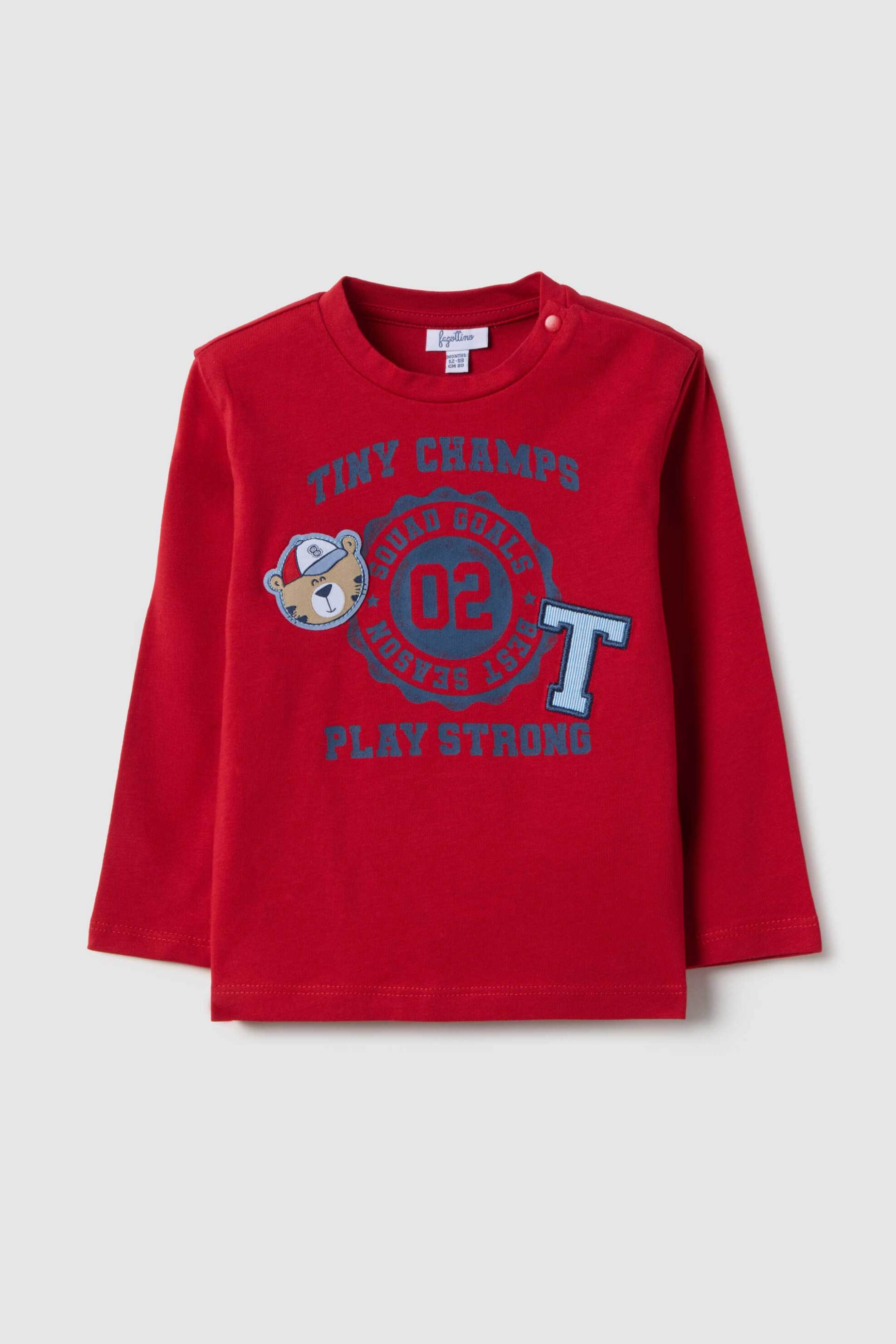 OVS βρεφική μπλούζα με print Regular Fit - 002553920 Κόκκινο