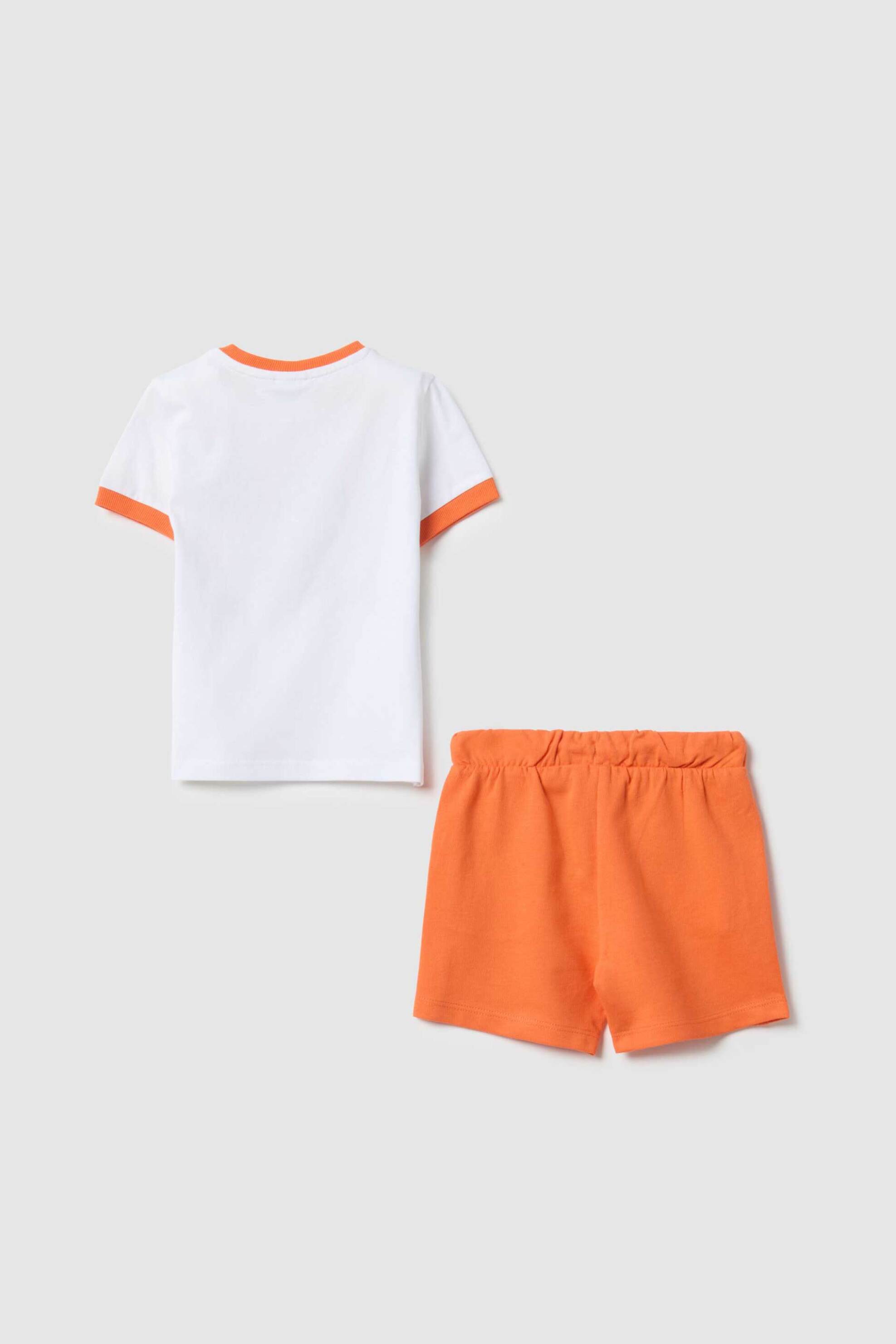OVS βρεφικό σετ Τ-shirt και βερμούδα Regular Fit (2 τεμάχια) - 002559320 Πορτοκαλί φωτογραφία