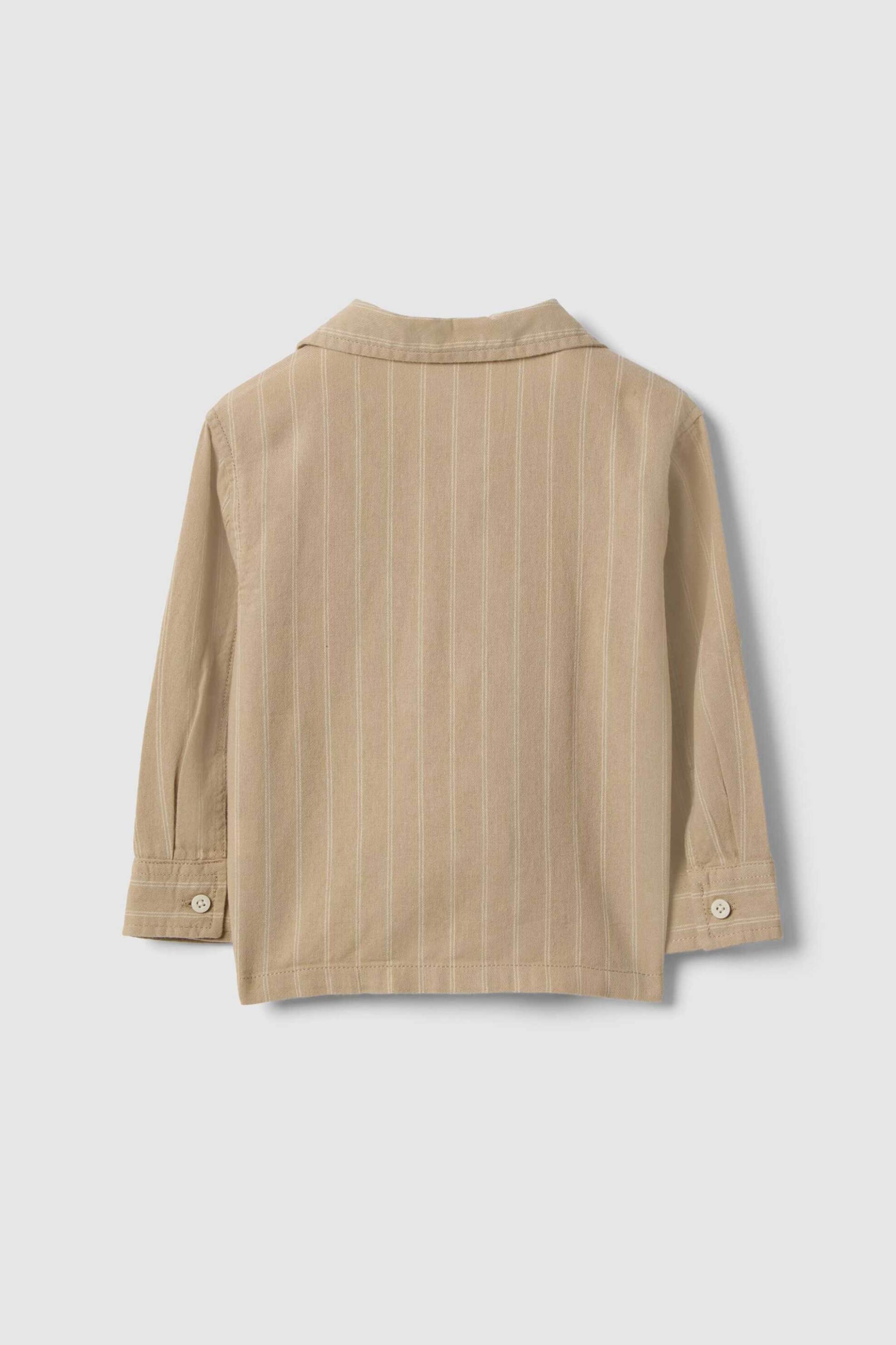 OVS βρεφικό πουκάμισο με ριγέ σχέδιο Relaxed Fit - 002566172 Μπεζ φωτογραφία