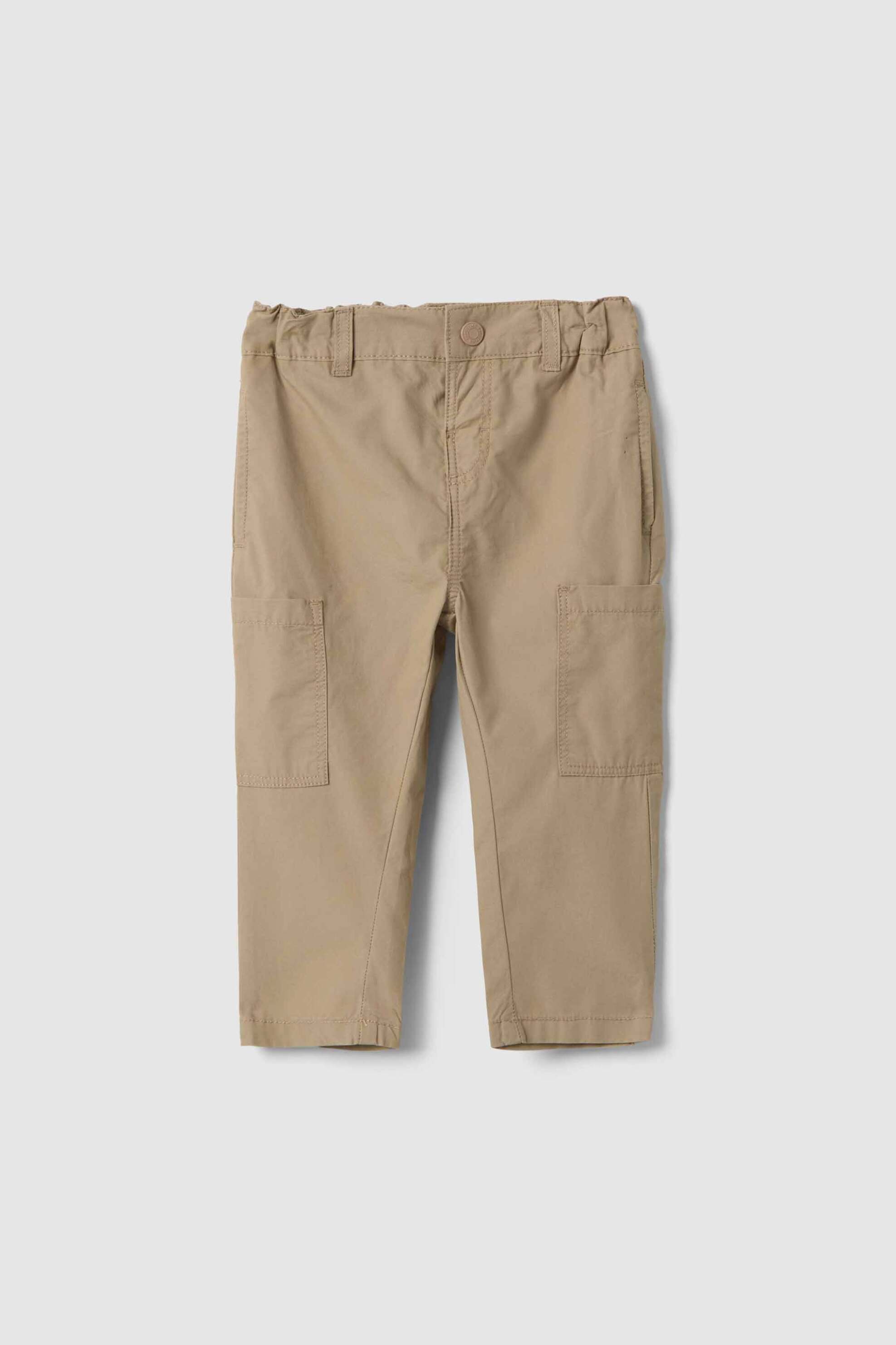 OVS βρεφικό παντελόνι cargo με ελαστική μέση Regular Fit - 002566103 Μπεζ
