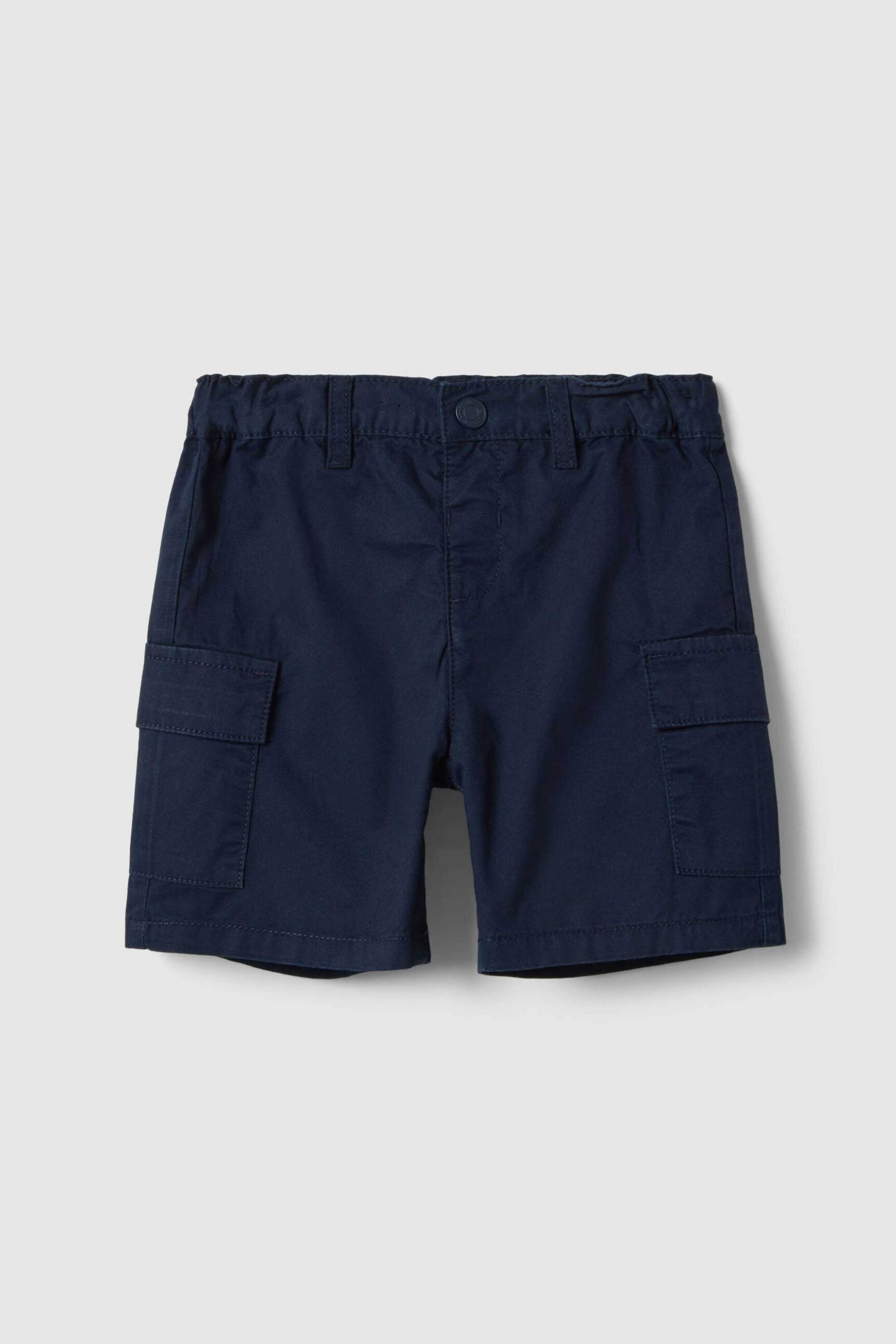 OVS βρεφική βερμούδα cargo μονόχρωμη με ελαστική μέση Regular Fit - 002566152 Μπλε Σκούρο