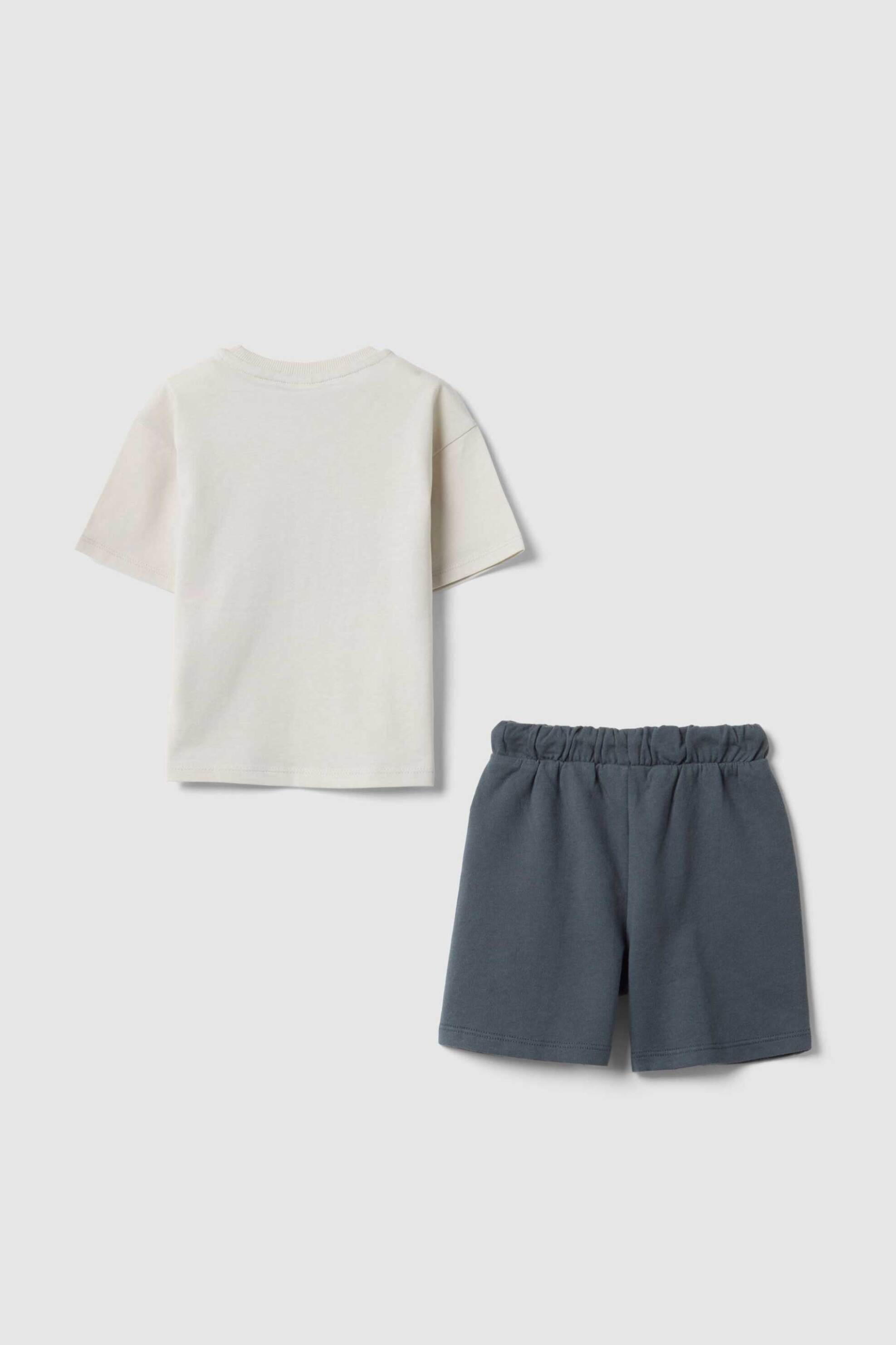OVS βρεφικό σετ Τ-shirt και βερμούδα Regular Fit (2 τεμάχια) - 002574503 Γκρι φωτογραφία
