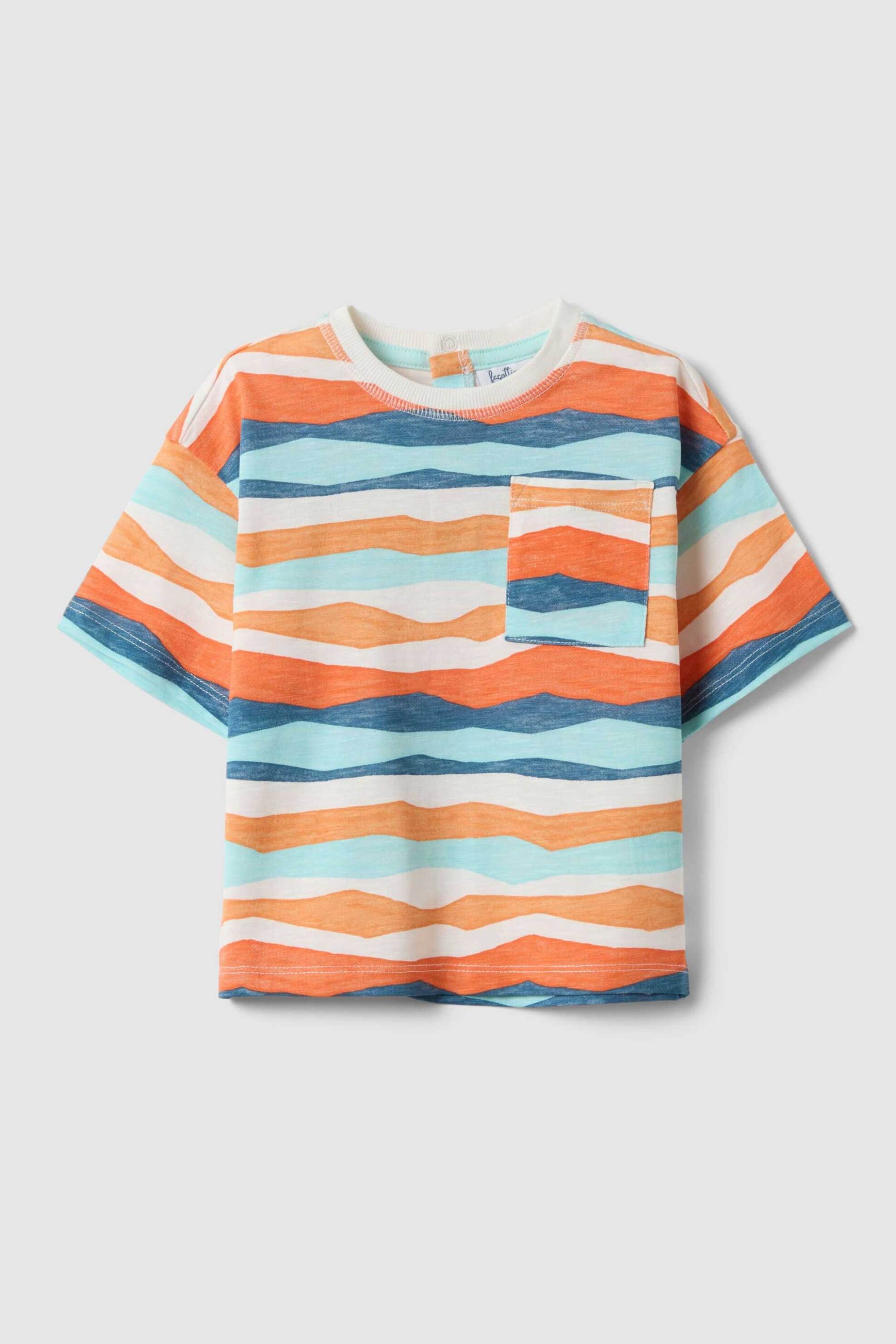 OVS βρεφική μπλούζα με ριγέ σχέδιο Regular Fit - 002575191 Πορτοκαλί