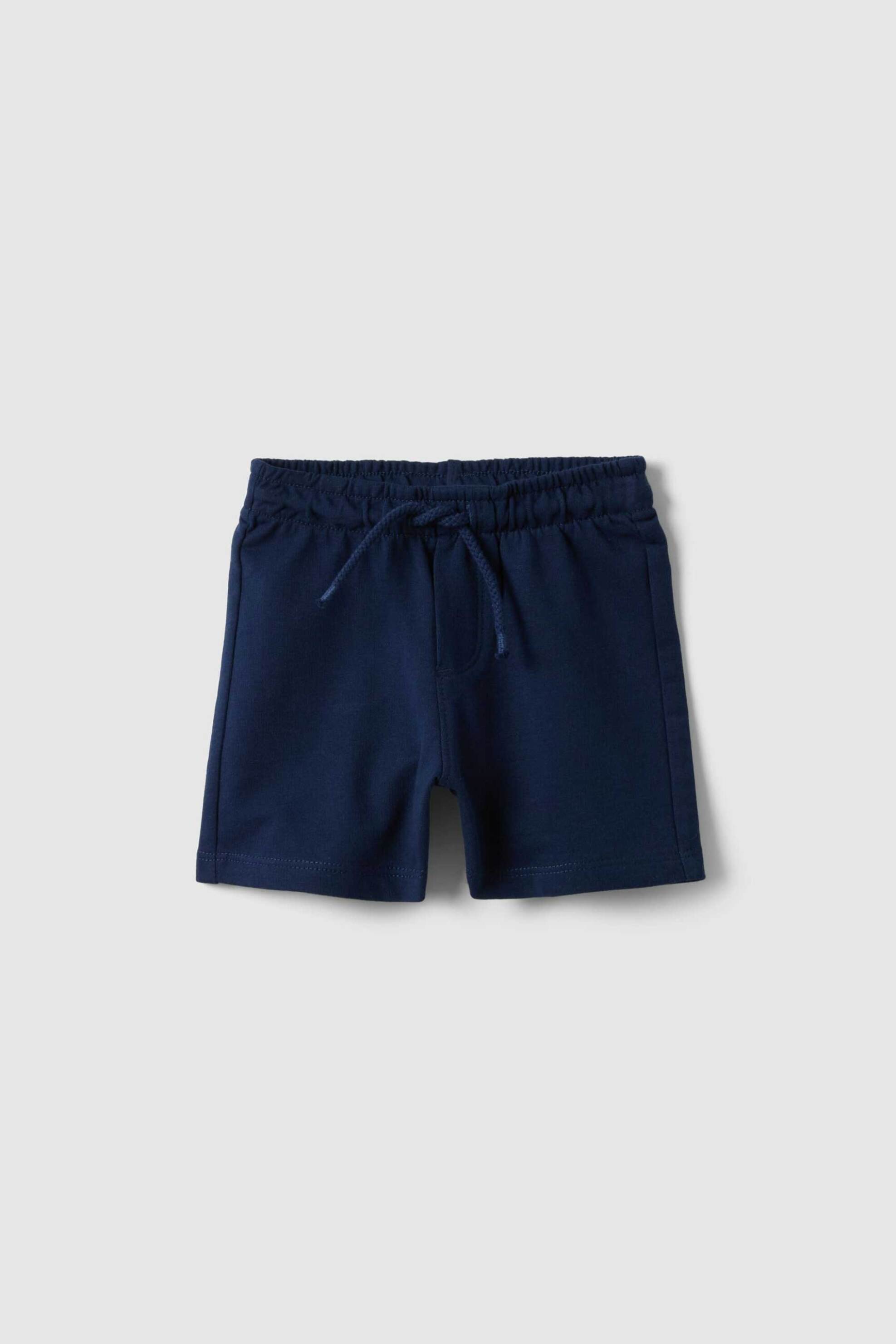 OVS βρεφική βερμούδα μονόχρωμη με ελαστική μέση Regular Fit - 002619569 Μπλε Σκούρο