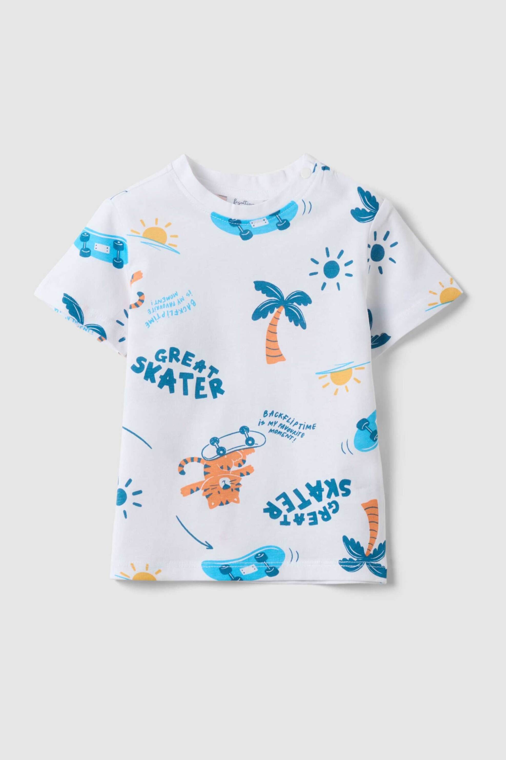 OVS βρεφικό T-shirt με all-over print Regular Fit - 002564460 Γαλάζιο