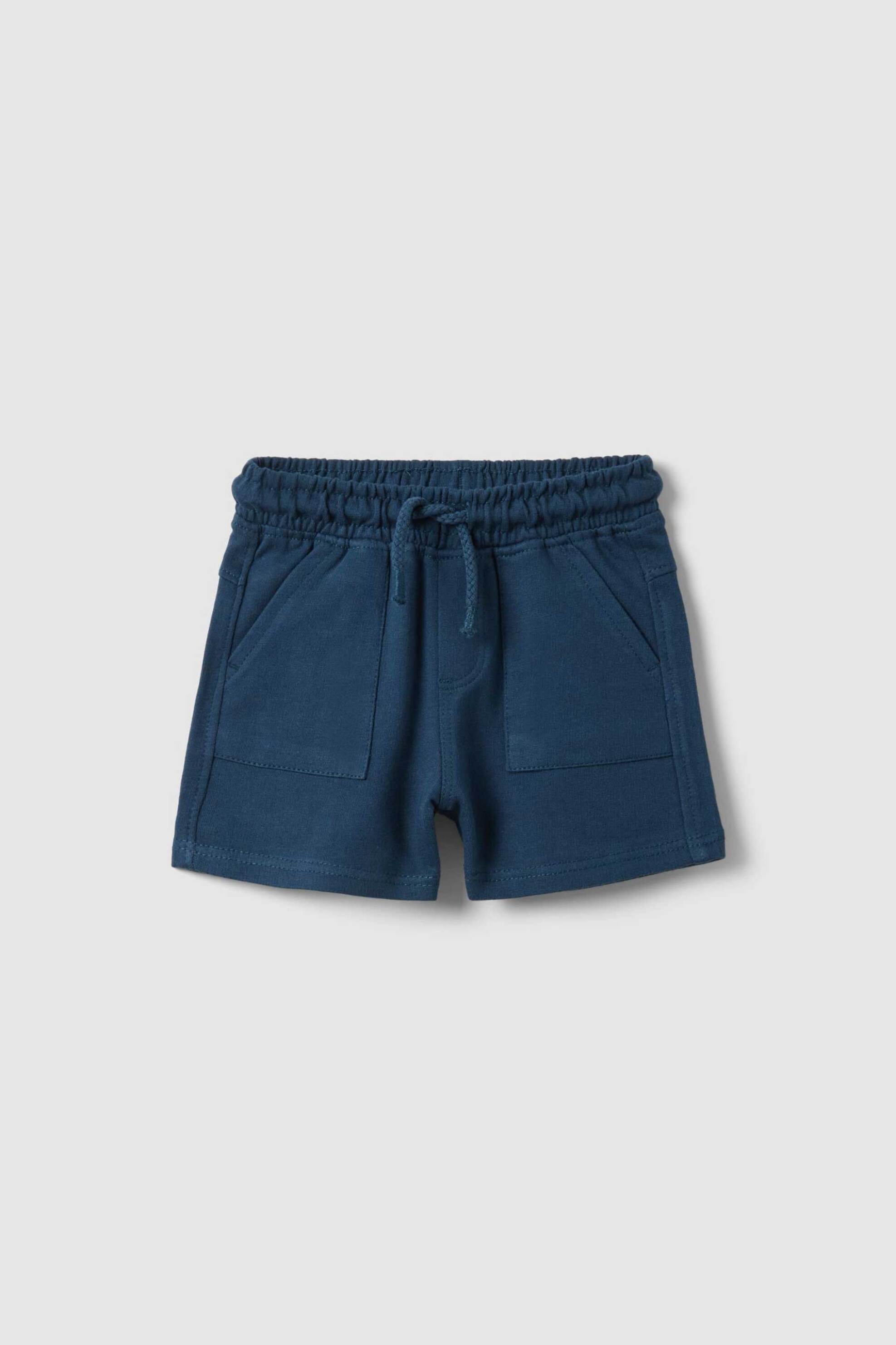 OVS βρεφική βερμούδα μονόχρωμη με ελαστική μέση Regular Fit - 002618992 Μπλε Σκούρο