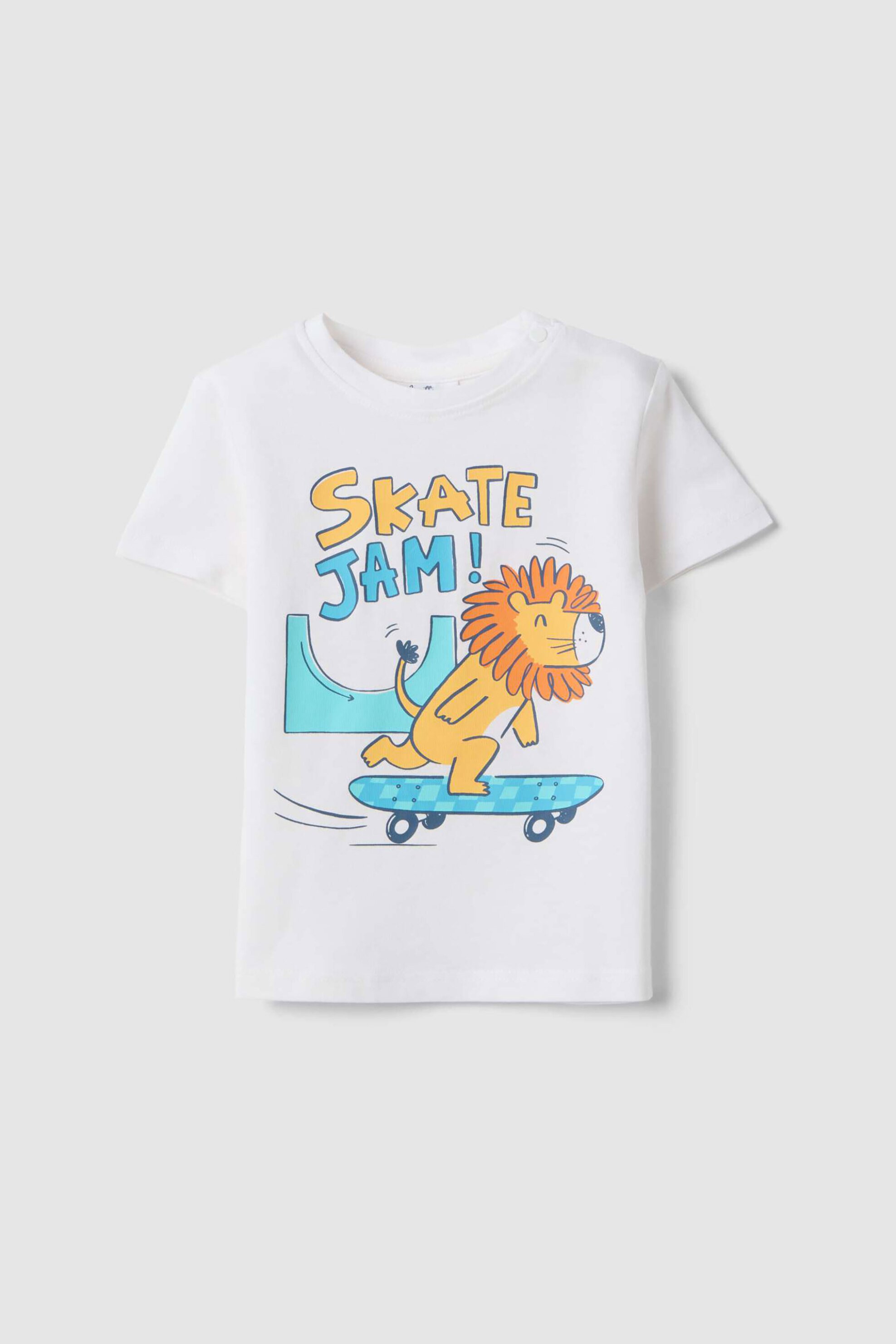 OVS KIDS OVS βρεφικό T-shirt με print Regular Fit - 002564465 Λευκό
