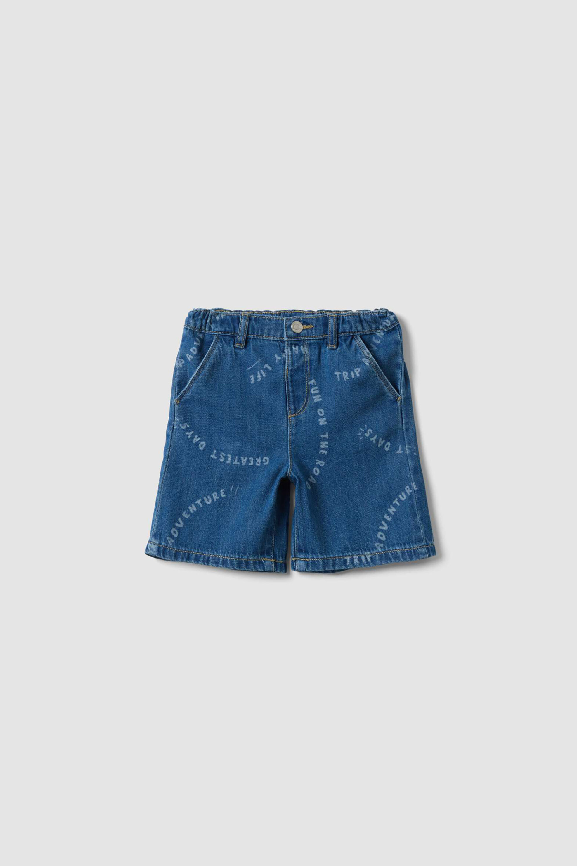 OVS βρεφική denim βερμούδα με ελαστική μέση Regular Fit - 002575221 Μπλε Σκούρο