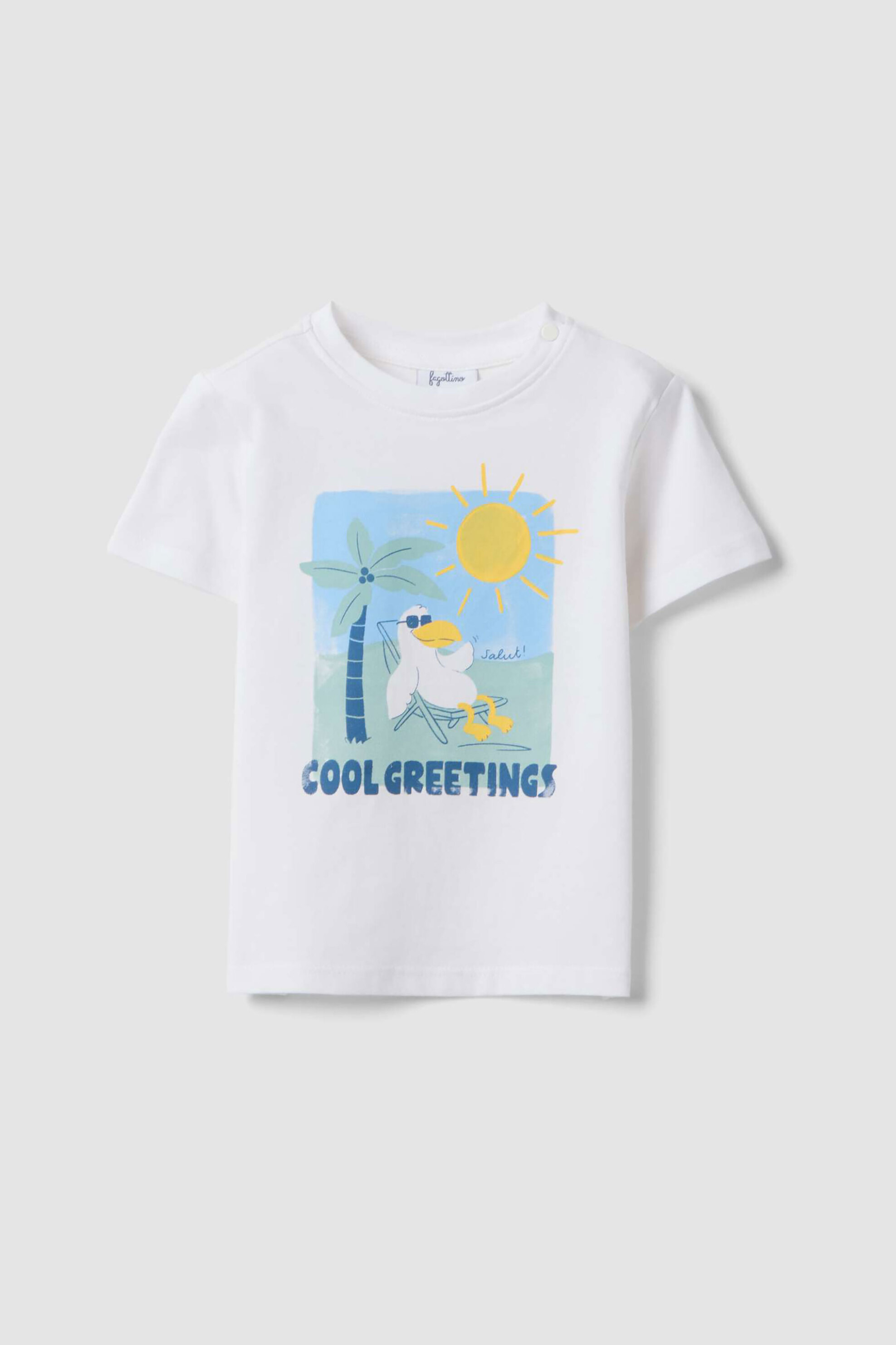 OVS βρεφικό T-shirt με print Regular Fit - 002619609 Λευκό