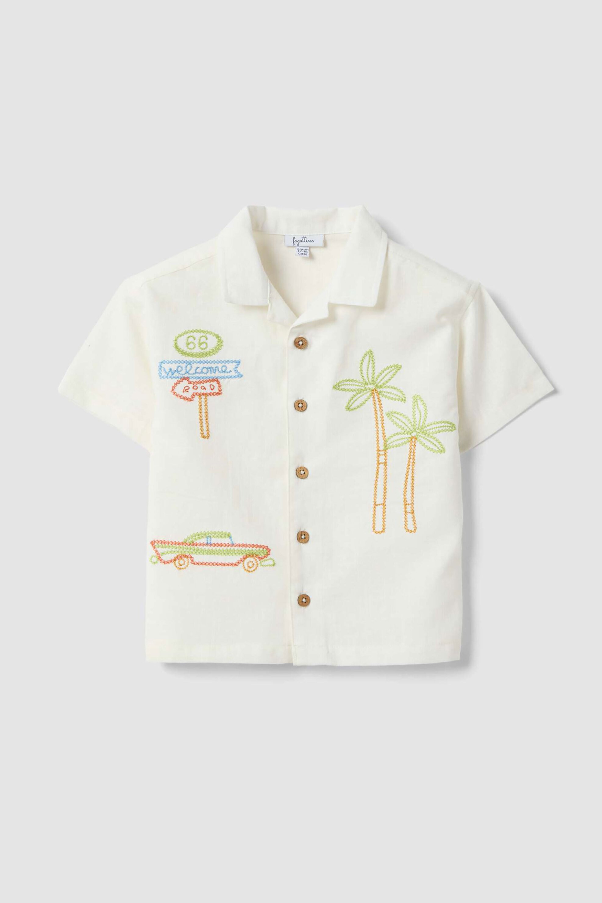OVS KIDS OVS βρεφικό πουκάμισο με all-over print Regular Fit - 002656404 Λευκό