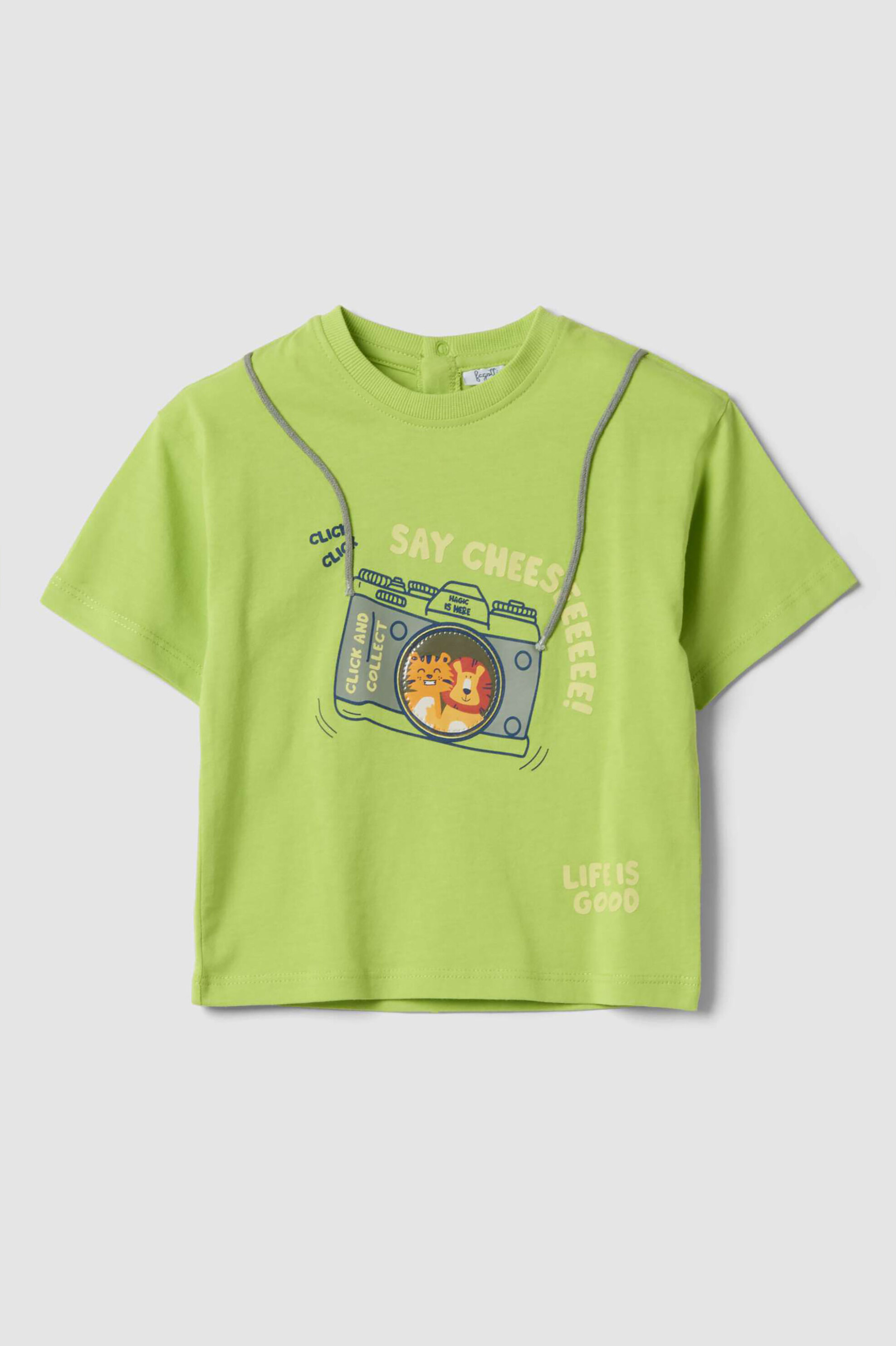 OVS βρεφικό T-shirt με print Regular Fit - 002656288 Πράσινο
