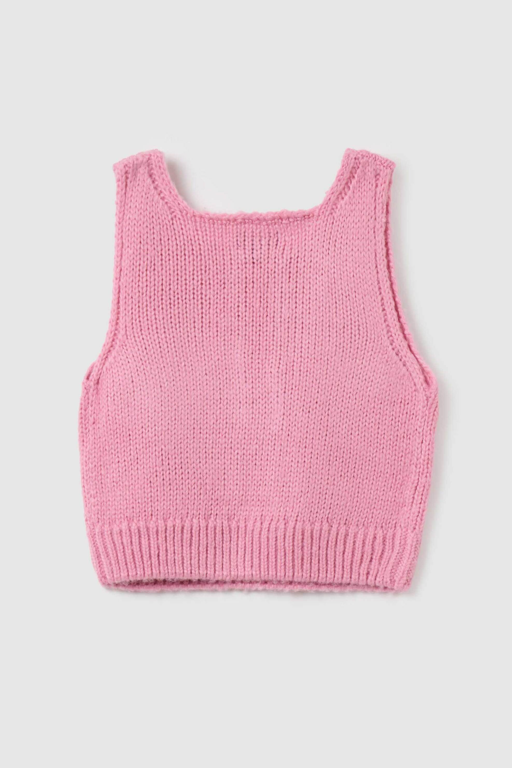 OVS παιδικό γιλέκο αμάνικο με πλεκτό σχέδιο - 002114760 Ροζ φωτογραφία
