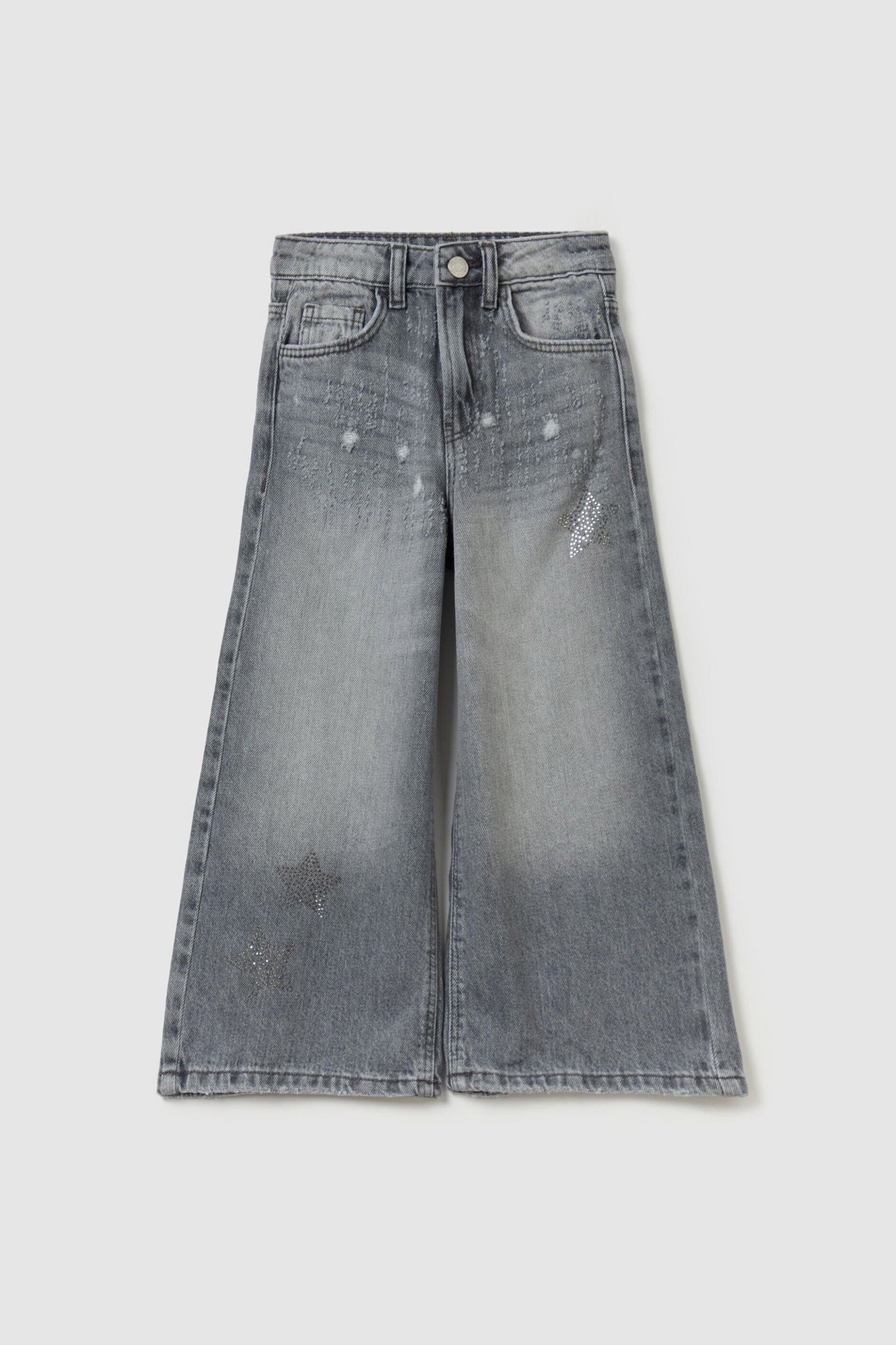 OVS KIDS OVS παιδικό τζιν παντελόνι πεντάτσεπο - 002094439 Γκρι