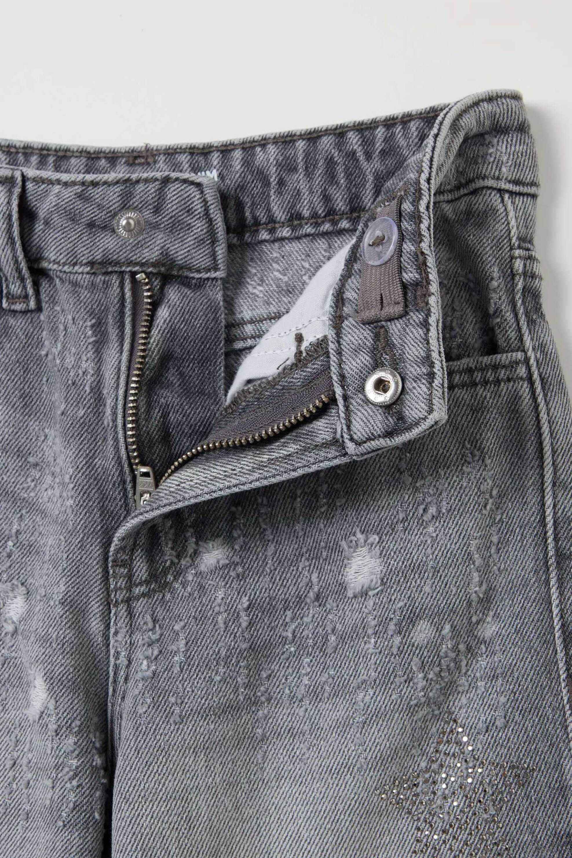 OVS παιδικό τζιν παντελόνι πεντάτσεπο - 002094439 Γκρι φωτογραφία