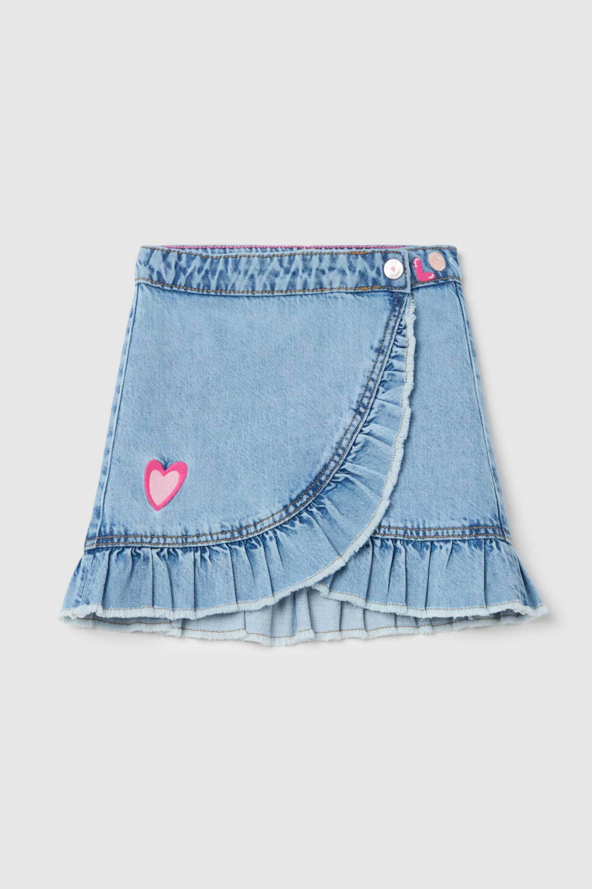 OVS παιδική denim φούστα με κεντημένη καρδιά - 002203324 Denim Blue