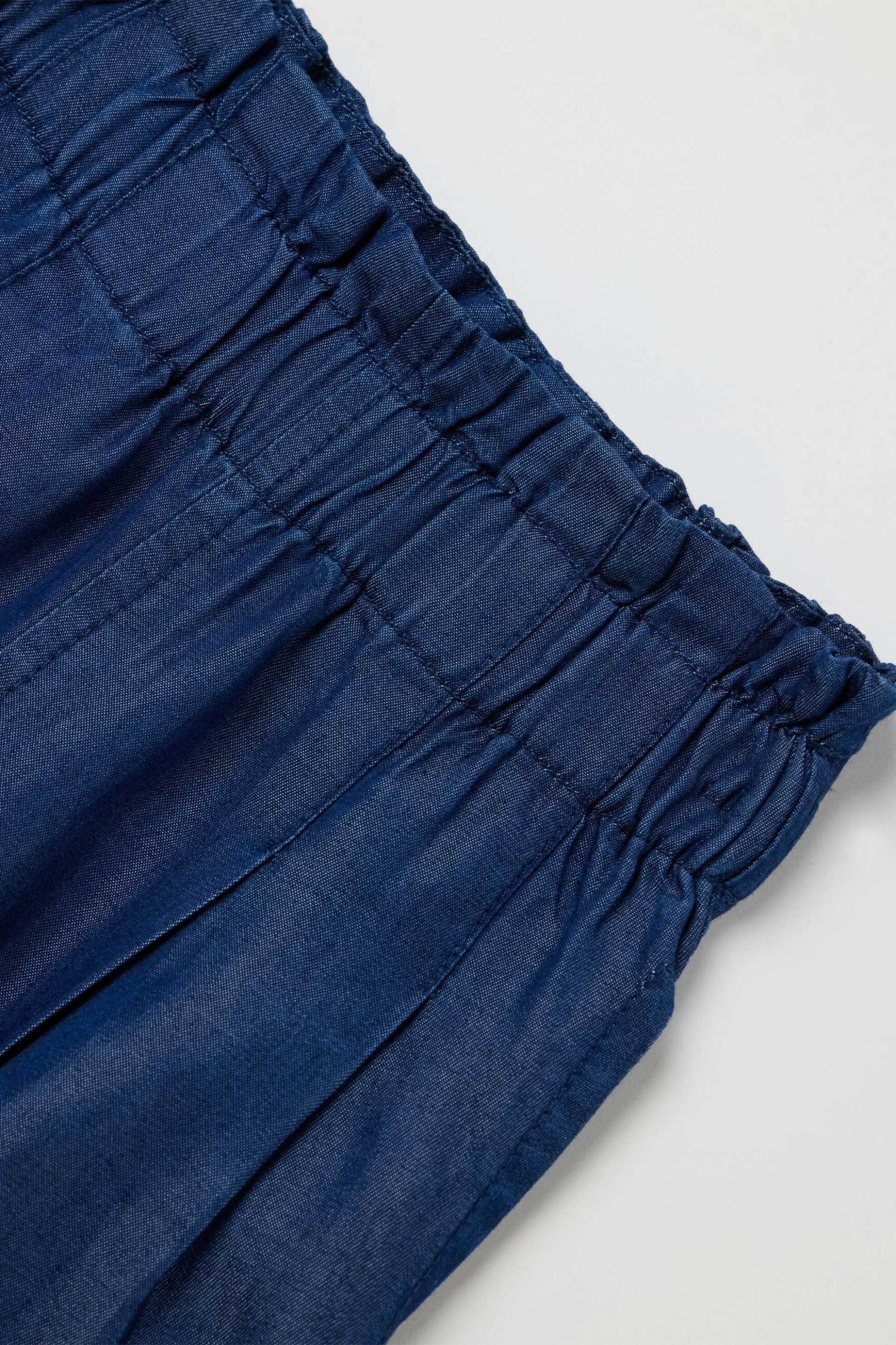 OVS παιδικό παντελόνι με denim υφή Relaxed Fit - 002274152 Μπλε Σκούρο φωτογραφία