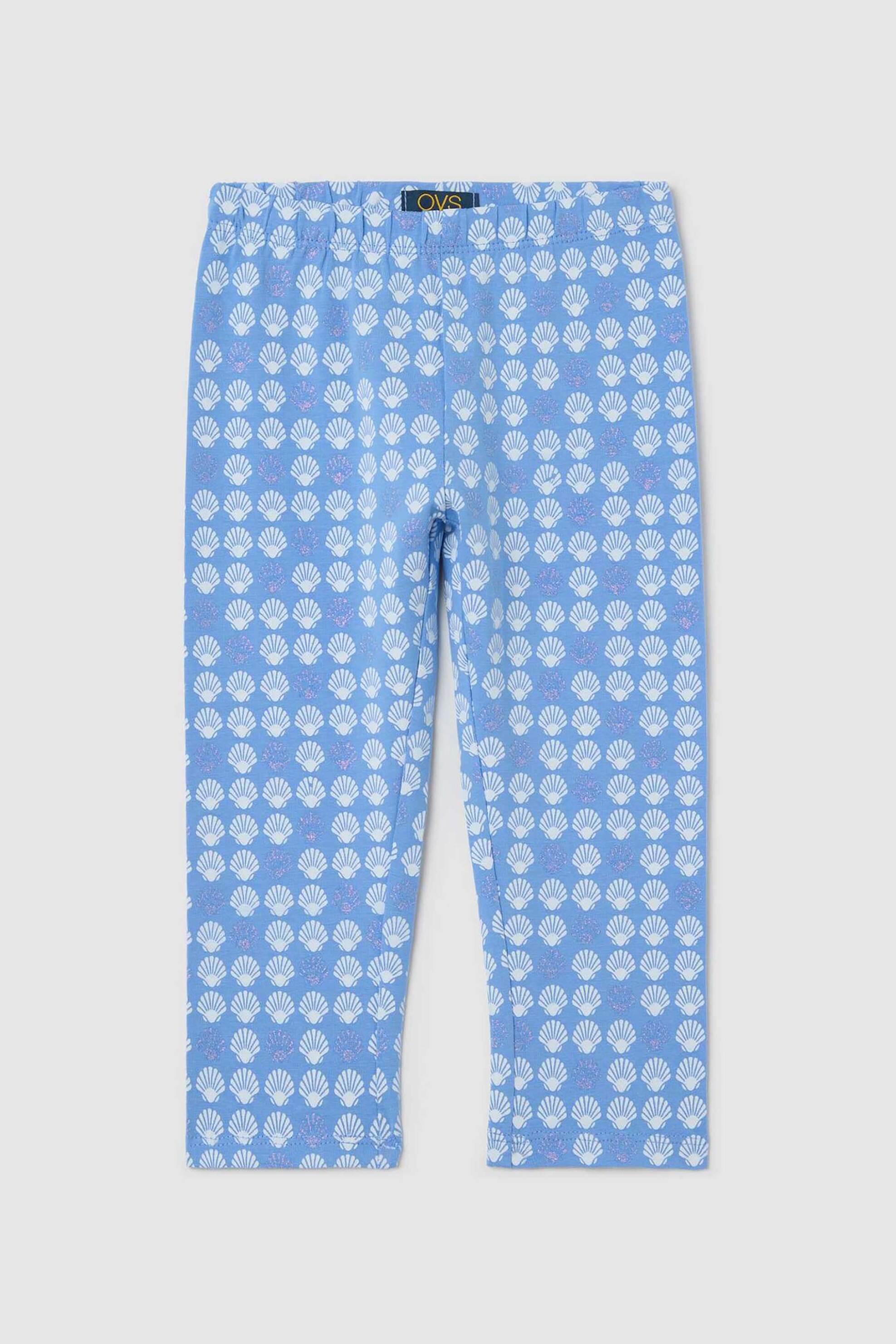 OVS παιδικό κολάν με all-over print cropped - 002304598 Γαλάζιο