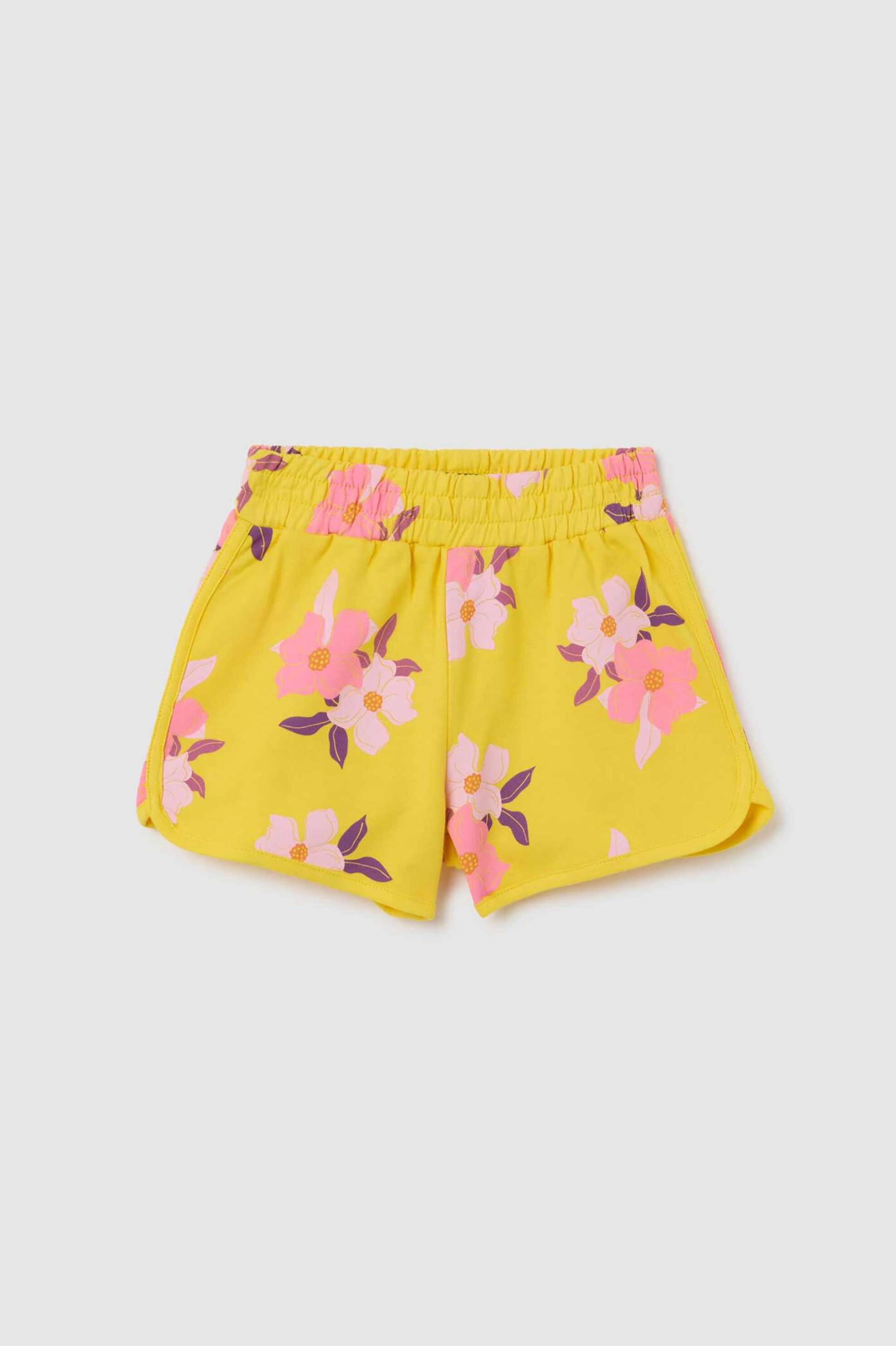 OVS παιδικό σορτς με floral print - 002366073 Κίτρινο