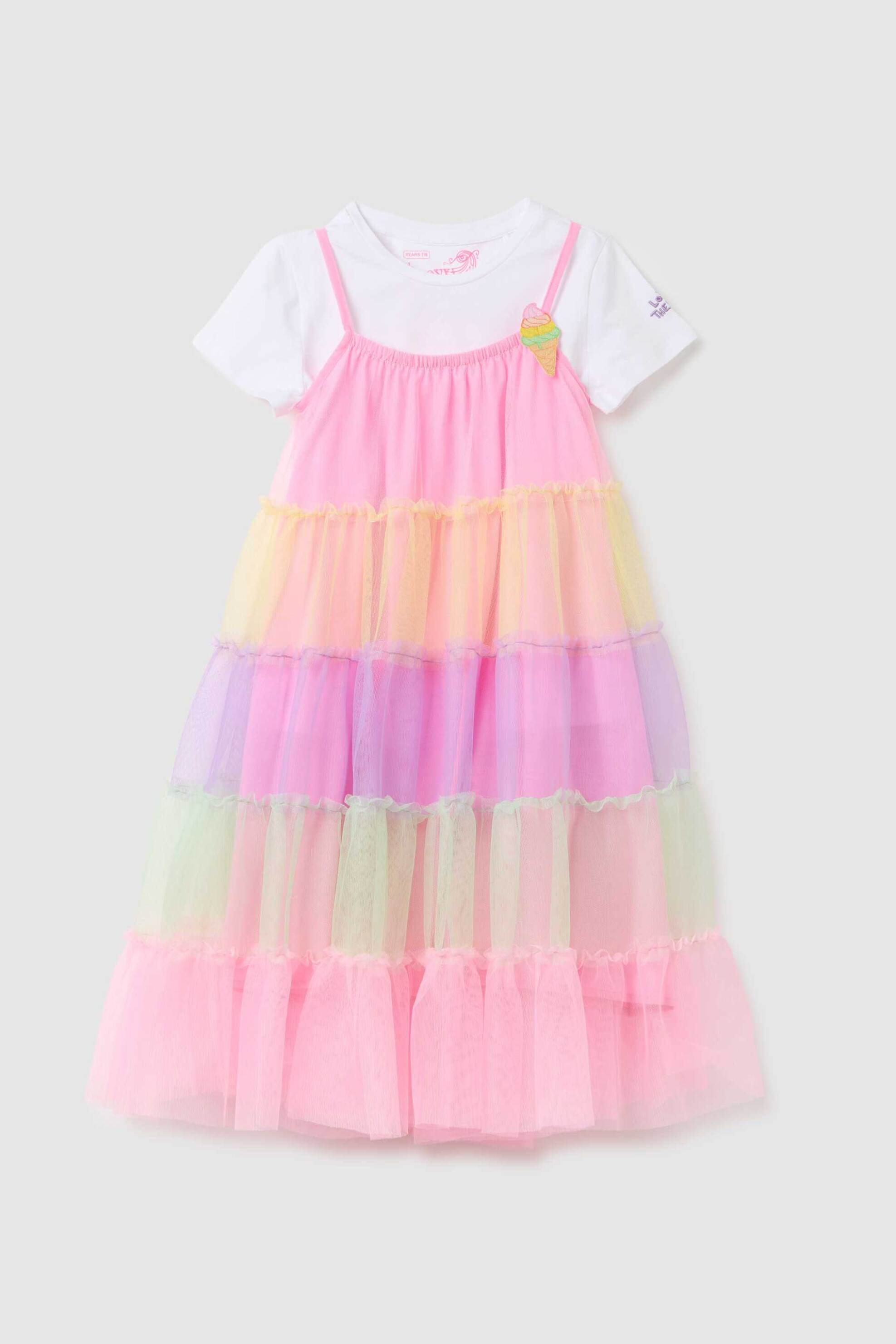 OVS παιδικό maxi φόρεμα Regular Fit - 002303031 Ροζ
