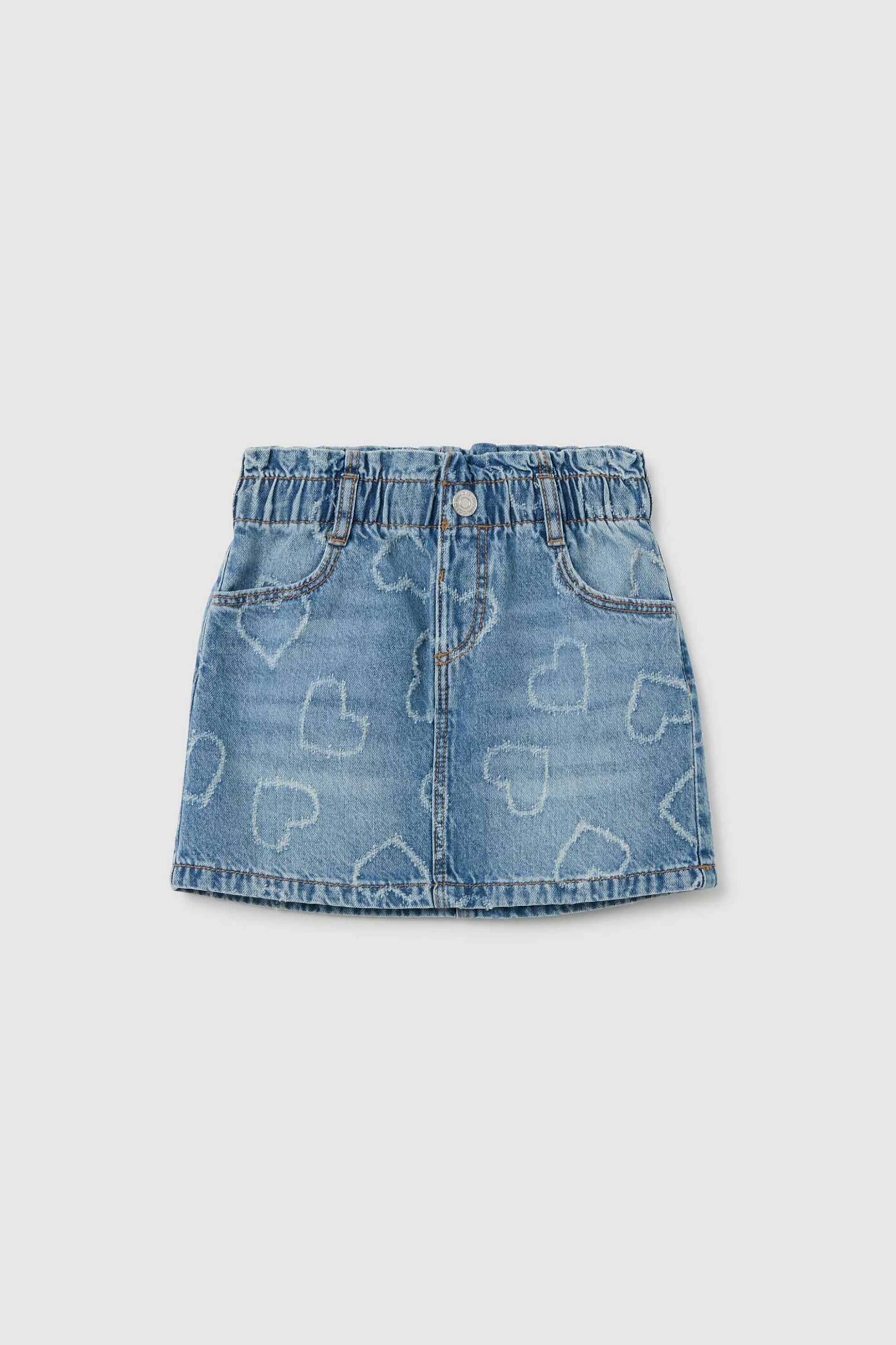 OVS KIDS OVS παιδική denim φούστα με all-over print Regular Fit - 002394675 Μπλε Σκούρο