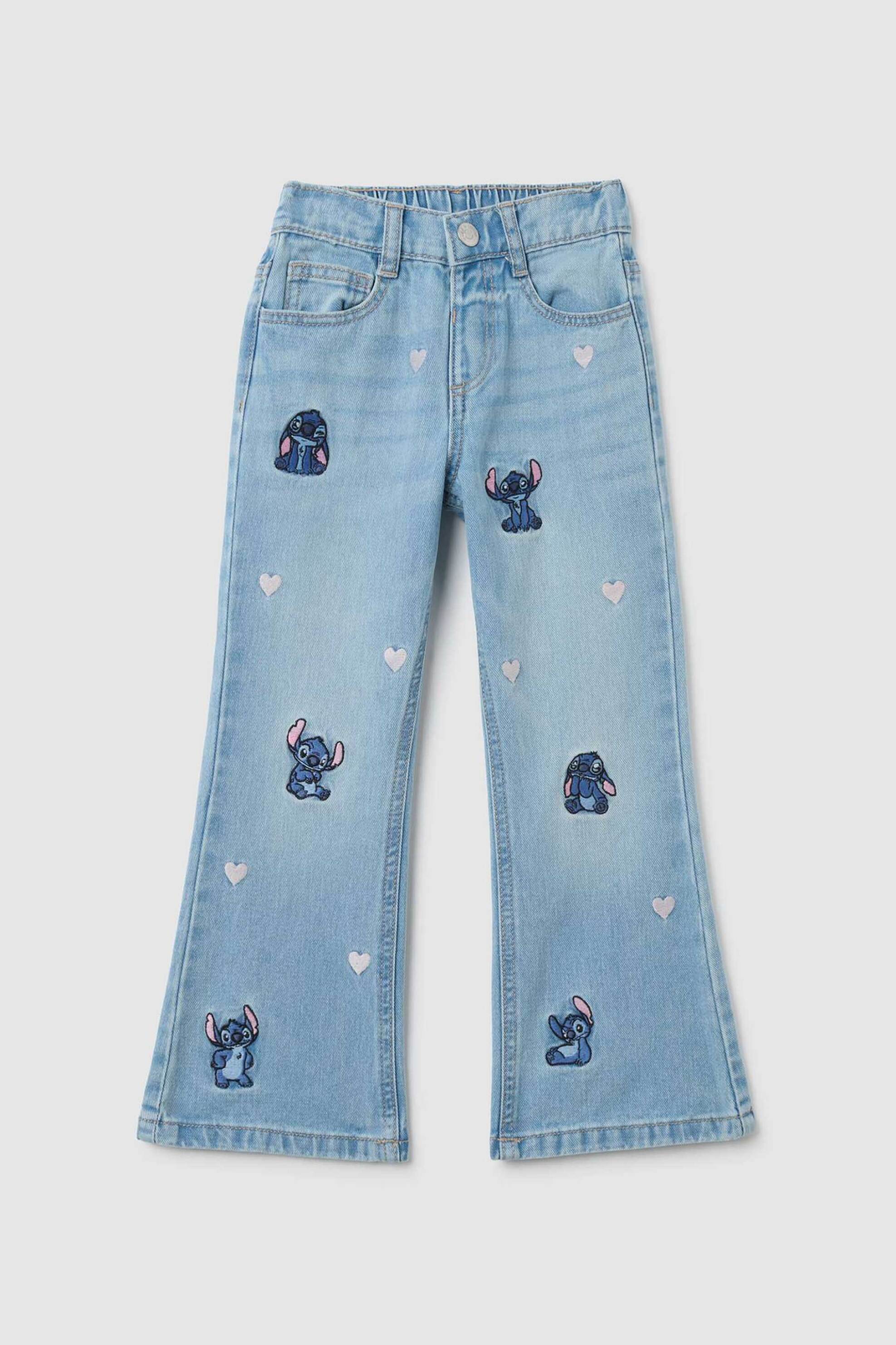 OVS KIDS OVS παιδικό τζιν παντελόνι με all-over print "Stitch" Regular fit - 002402686 Denim Blue