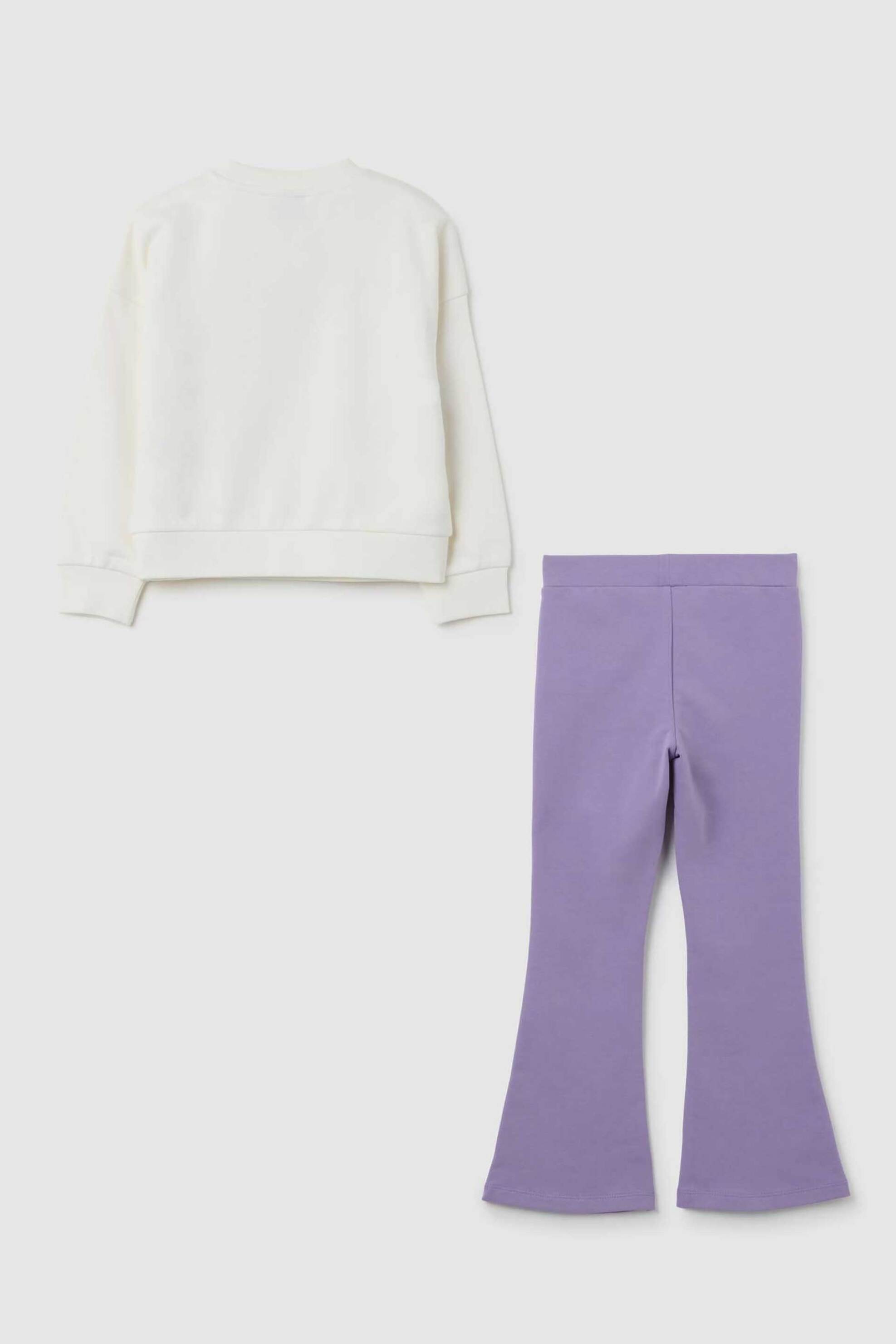 OVS παιδικό σετ μπλούζα φούτερ με print "Stitch" και κολάν (2 τεμάχια) - 002402715 Λευκό φωτογραφία