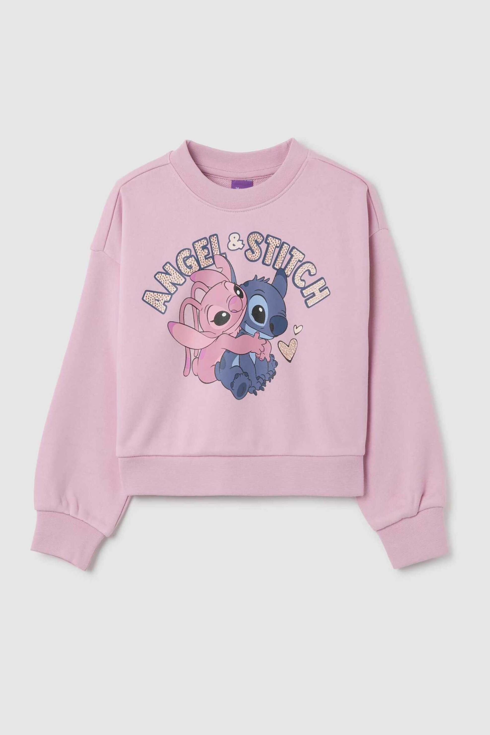 OVS KIDS OVS παιδικό φούτερ με print "Stitch" Regular Fit - 002402756 Ροζ