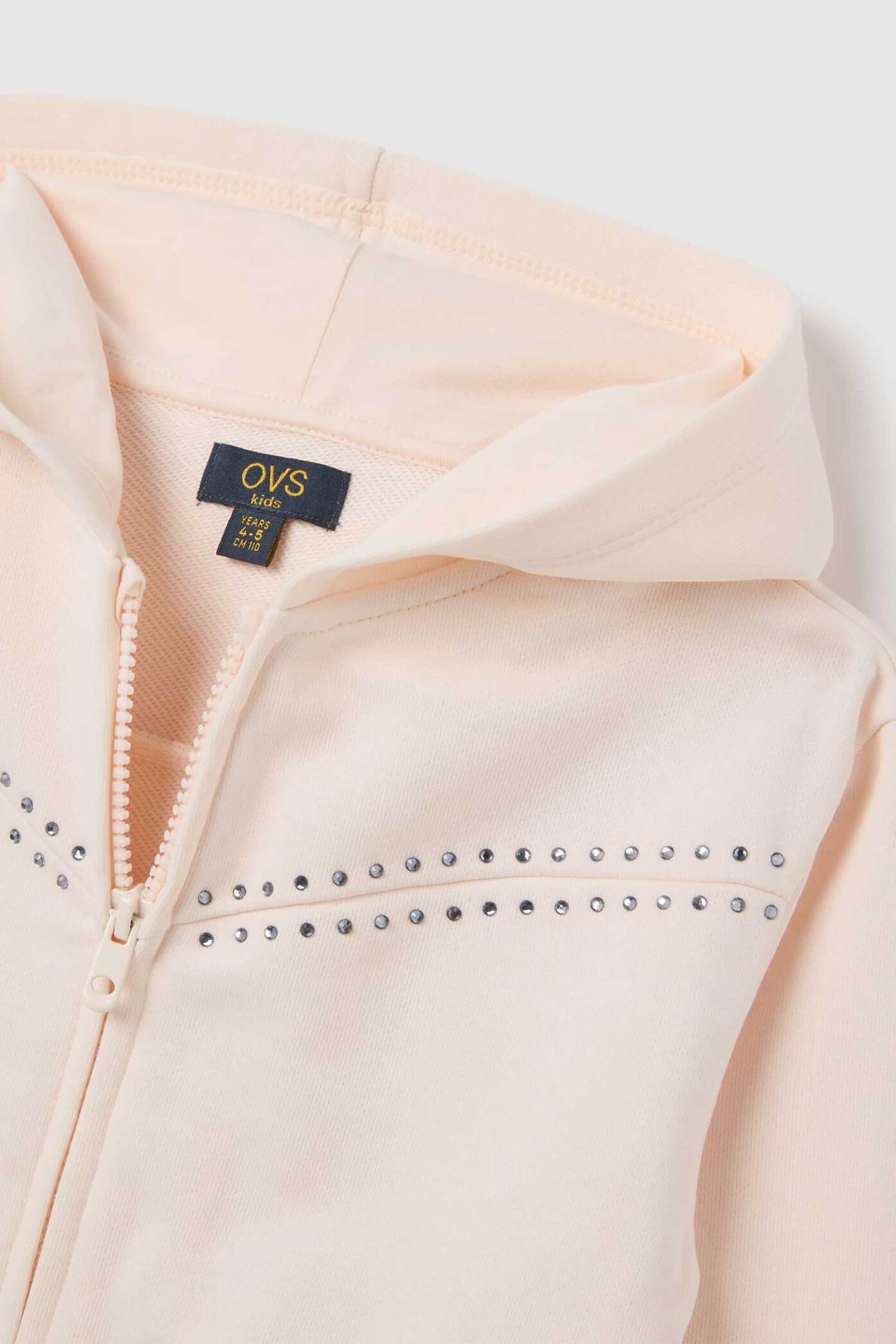 OVS παιδική ζακέτα φούτερ με στρας Regular Fit - 002402784 Ροζ φωτογραφία